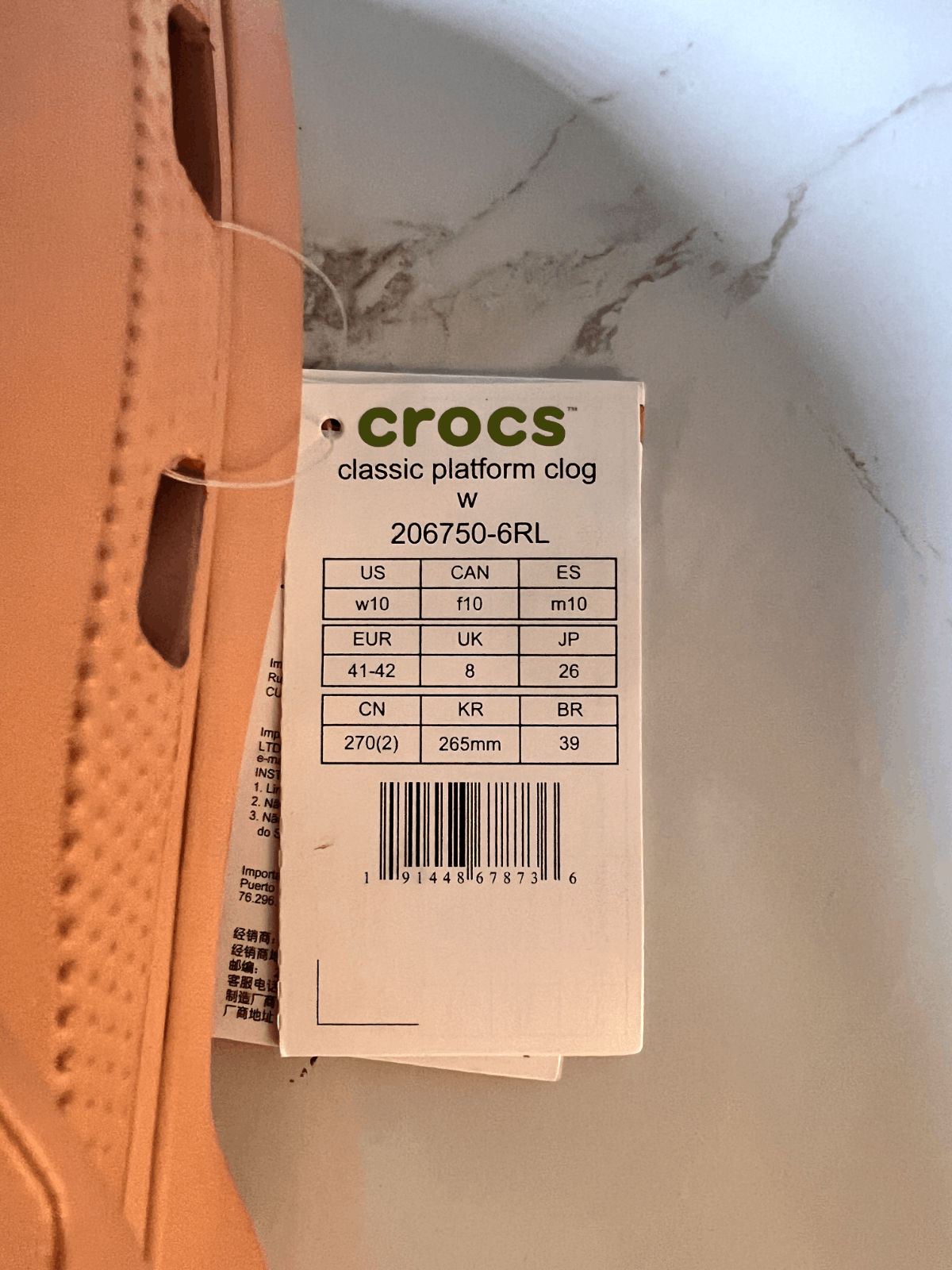 Crocs Crocs Classic Platform Clog Bale Blush Size US 6 / IT 36 - 4 Thumbnail