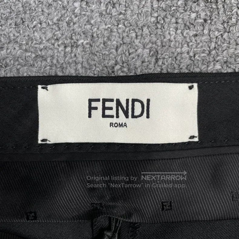 Fendi Fendi Black straight-leg pants with slits at the bottom Size 24" / US 00 / IT 34 - 4 Thumbnail