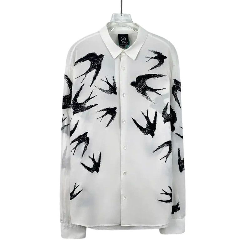 Alexander McQueen Alexander McQueen White Cotton Long Sleeve Shirt 0089 Size US L / EU 52-54 / 3 - 1 Thumbnail