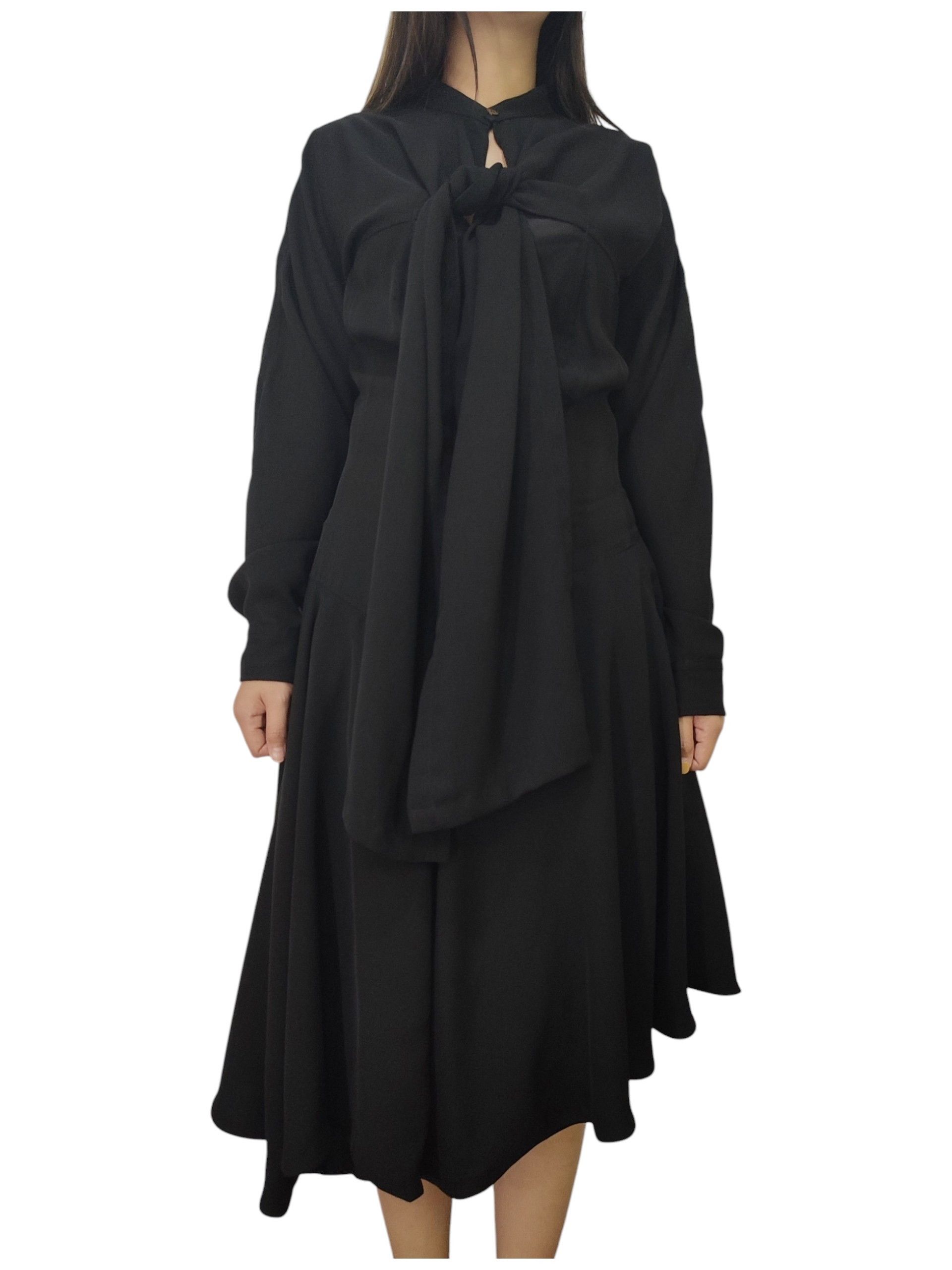 Comme des Garcons ARCHIVE📕90s CDG Drape & Knot Sculptural Asymmetric Dress Size M / US 6-8 / IT 42-44 - 12 Thumbnail