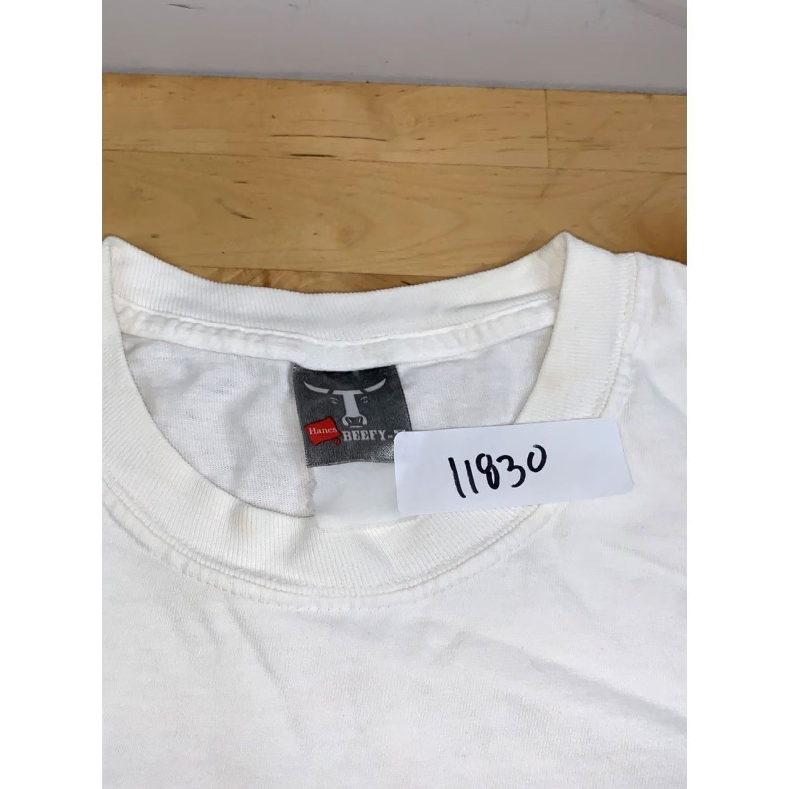 Hanes VINTAGE Hanes Mazada Racing Shirt XL White Crew Neck Short Sleeve Men T-Shirt Y2K Racing Cars Summer 11830 Size US XL / EU 56 / 4 - 2 Thumbnail