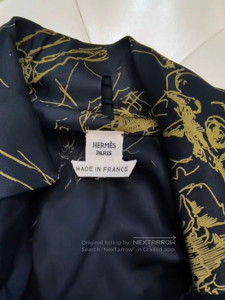 Hermes Hermes Ribbon-tied silk shirt top Size XS / US 0-2 / IT 36-38 - 4 Thumbnail