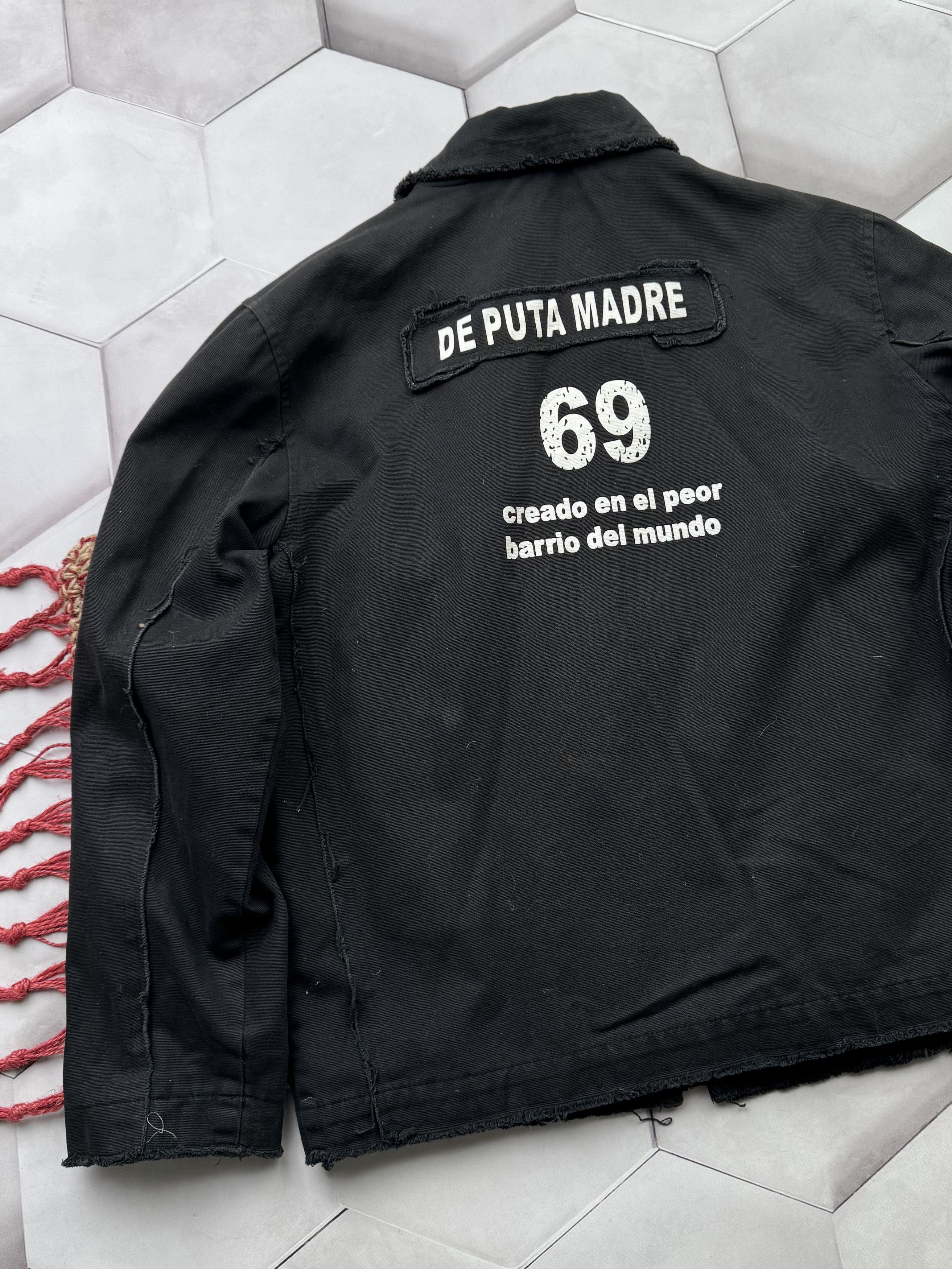 Japanese Brand Vintage Distressed Jacket "Narcotrafico" (E4) Size US M / EU 48-50 / 2 - 14 Thumbnail
