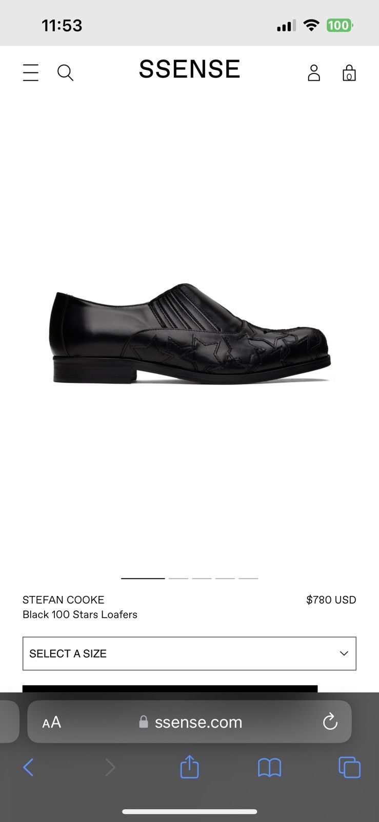 Stefan Cooke Stefan Cooke 100 Stars Slip On Loafers Black | Grailed