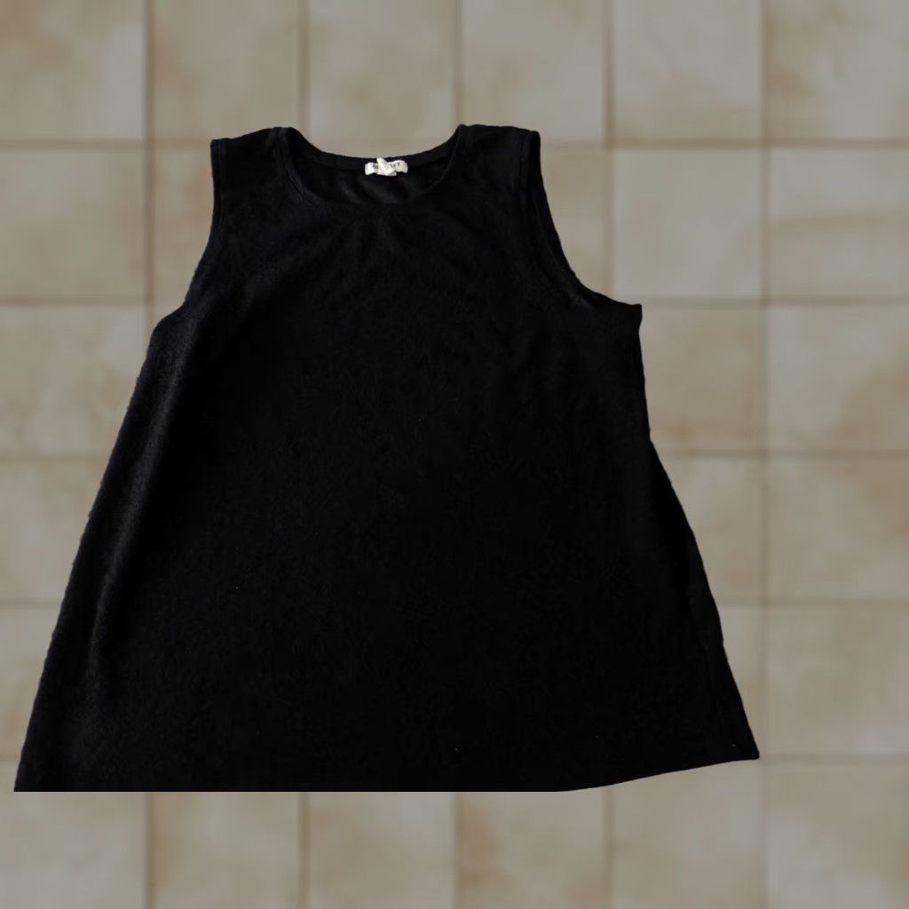 Old Navy Old Navy Blouse Womens L Black Floral Sleeveless V-Neck Pullover Stretch Casual Regular Fit Size L / US 10 / IT 46 - 1 Thumbnail