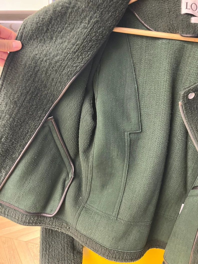 Loewe Loewe size S Green lamb wool motorcycle coat Size US S / EU 44-46 / 1 - 5 Thumbnail
