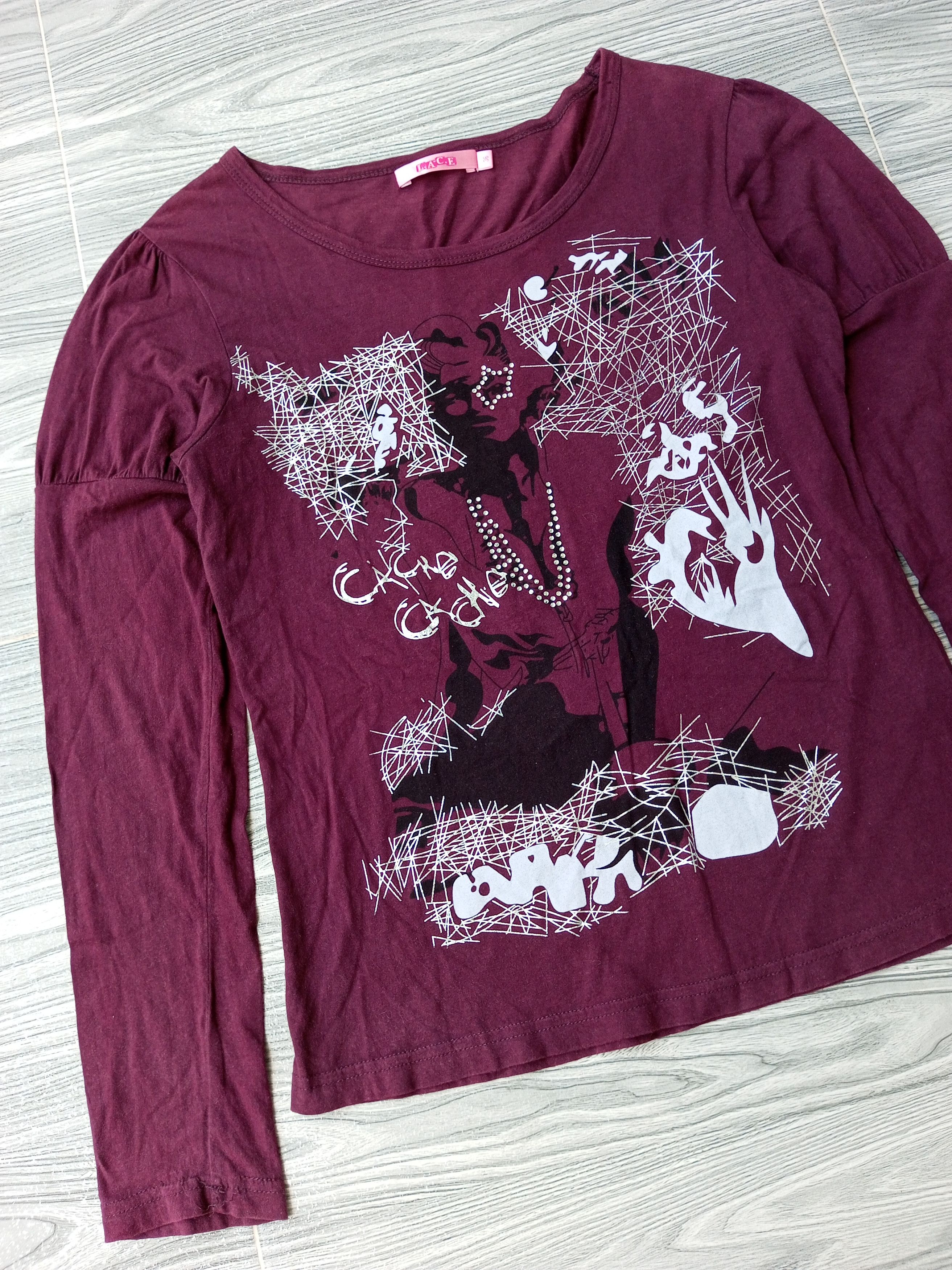 If Six Was Nine × Japanese Brand × Le Grande Bleu (L.G.B.) 2000s Lace - Poem Longsleeve ifsixwasnine style Size US S / EU 44-46 / 1 - 3 Thumbnail