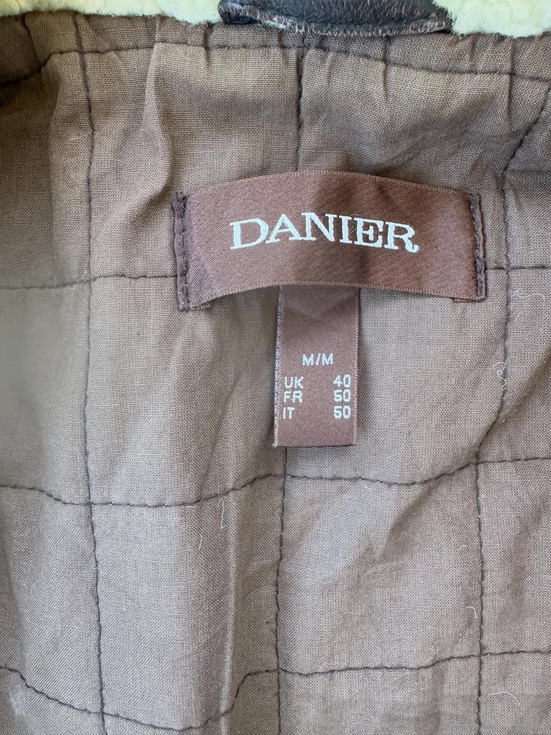 Danier Vintage Danier Aviator Bomber Leather Jacket Brown (M) Size US L / EU 52-54 / 3 - 5 Thumbnail