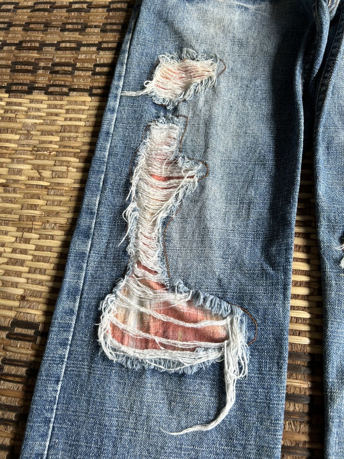 Japanese Brand × Kapital × Vintage Nylaus crew Japanese Distressed Denim Jeans Size US 30 / EU 46 - 3 Thumbnail