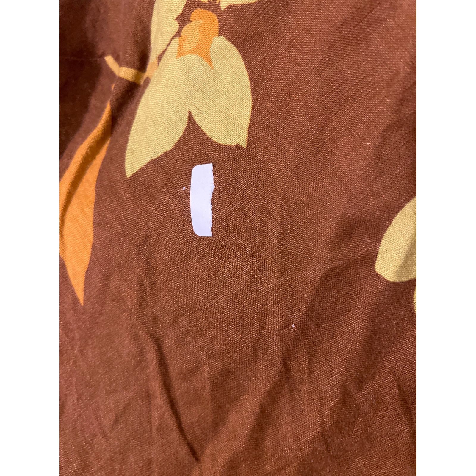 Other RTR Soleil Soleil 5 Brown Floral Linen Strapless Maxi Dress Size XXL / US 16-18 / IT 52-54 - 5 Thumbnail