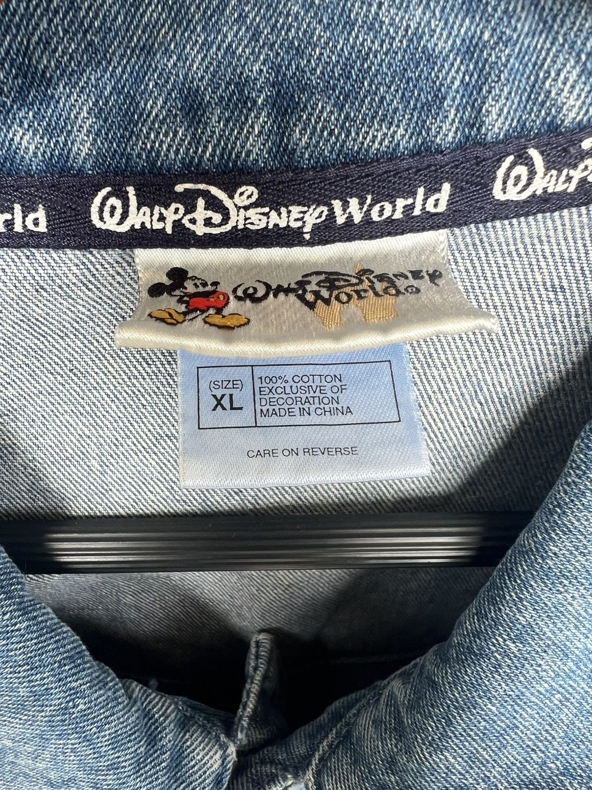 Disney Disneyworld Denim Jacket USA Flag Mens XL Mickey Mouse Size US XL / EU 56 / 4 - 4 Thumbnail