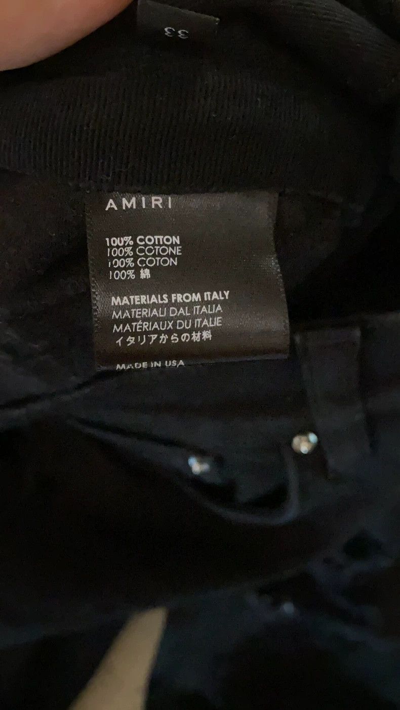 Amiri Amiri high-end ice blue diamond destroyed black denim pant Size US 33 - 7 Thumbnail