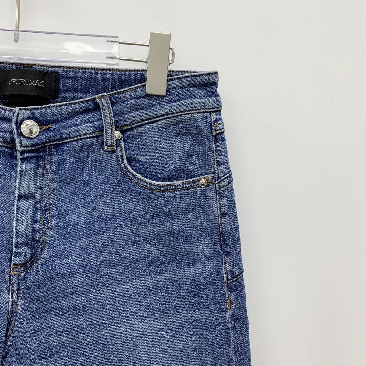 Sportmax Sportmax Blue Cotton Casual Denim Pants K26WX Size 28" / US 6 / IT 42 - 3 Thumbnail