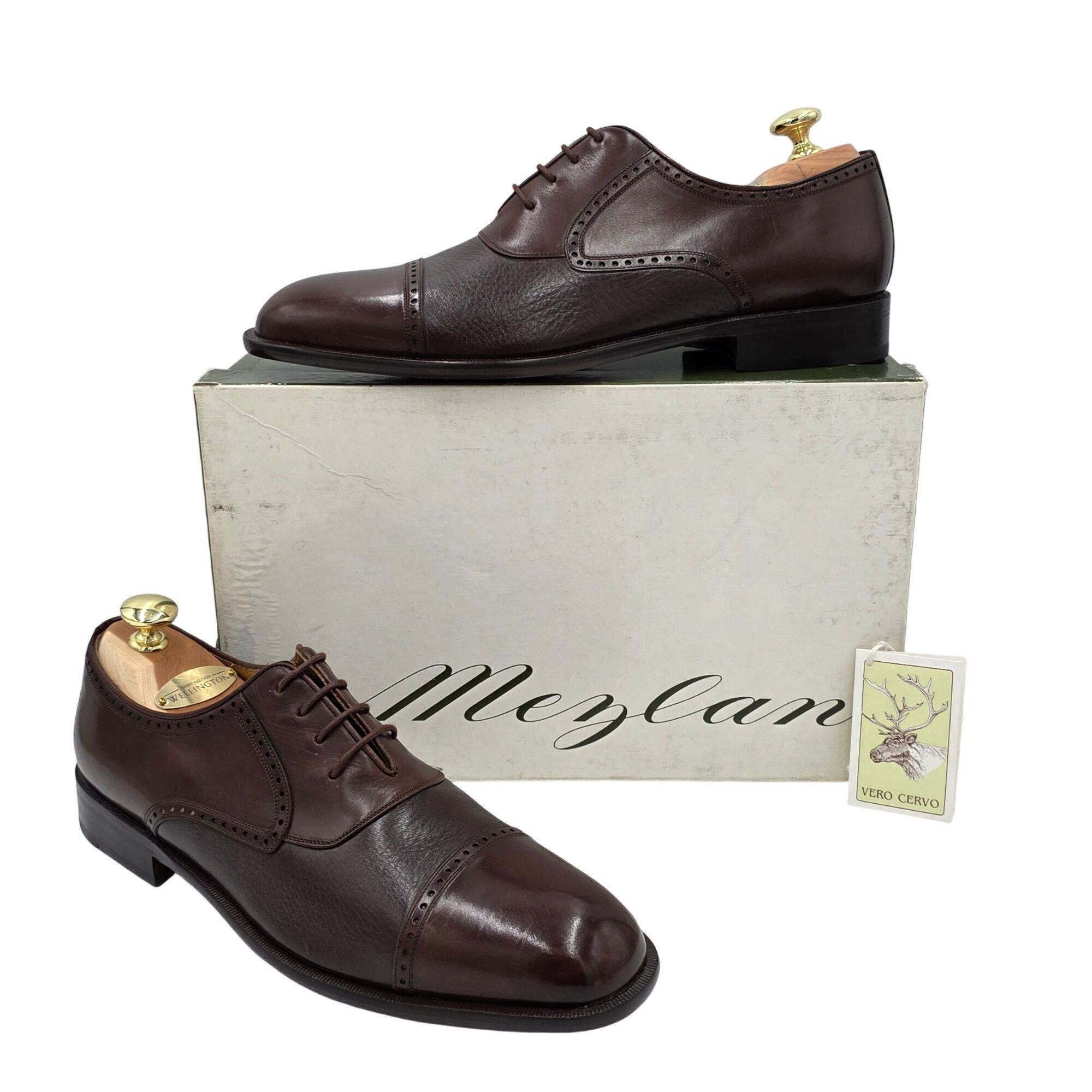 Mezlan NEW Mezlan Spain Mens 10B Brown Soft Deerskin Leather Dress Size US 10 / EU 43 - 1 Thumbnail
