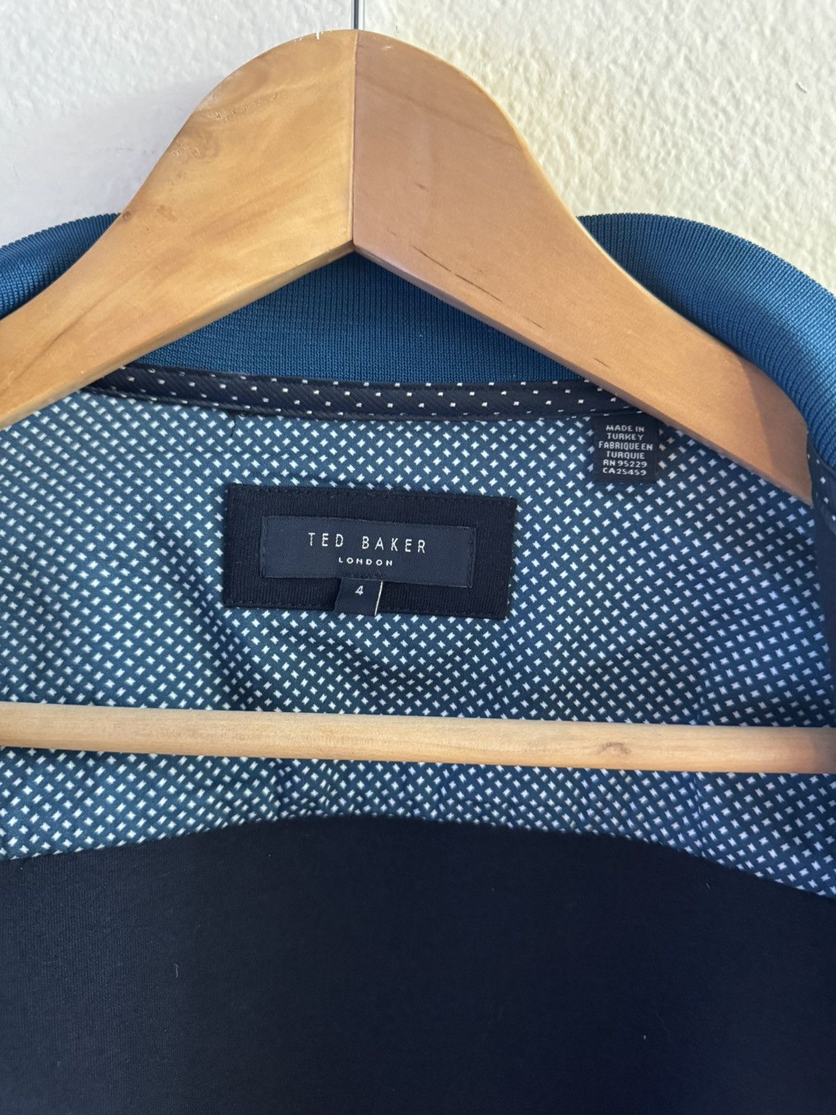 Ted Baker Ted Baker Mens Bomber Jacket M Size 4 Blue Full Zip Size US M / EU 48-50 / 2 - 6 Thumbnail