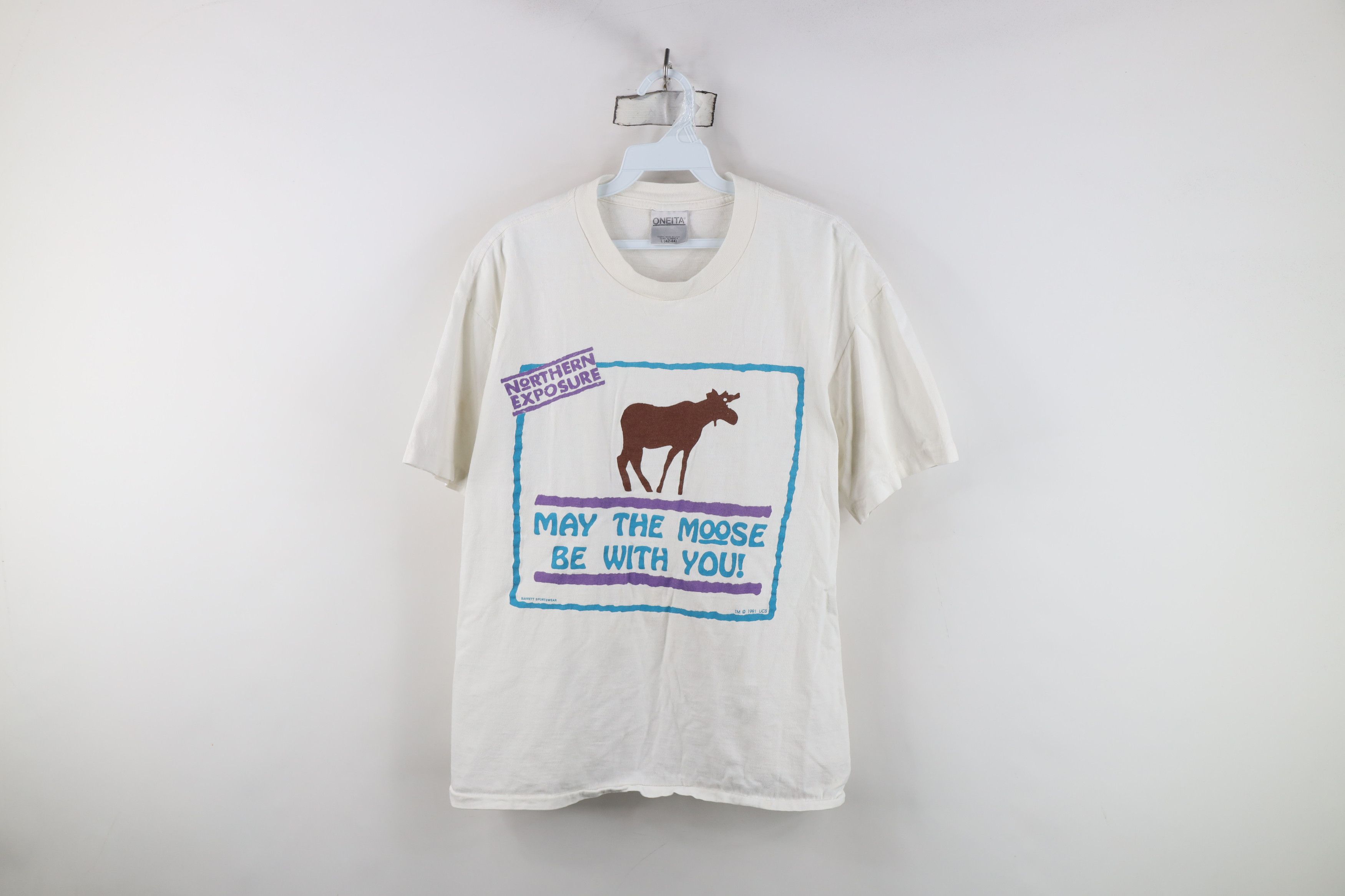 Vintage Vintage 90s Streetwear Moose Be With You Nature T-Shirt Size L / US 10 / IT 46 - 1 Thumbnail