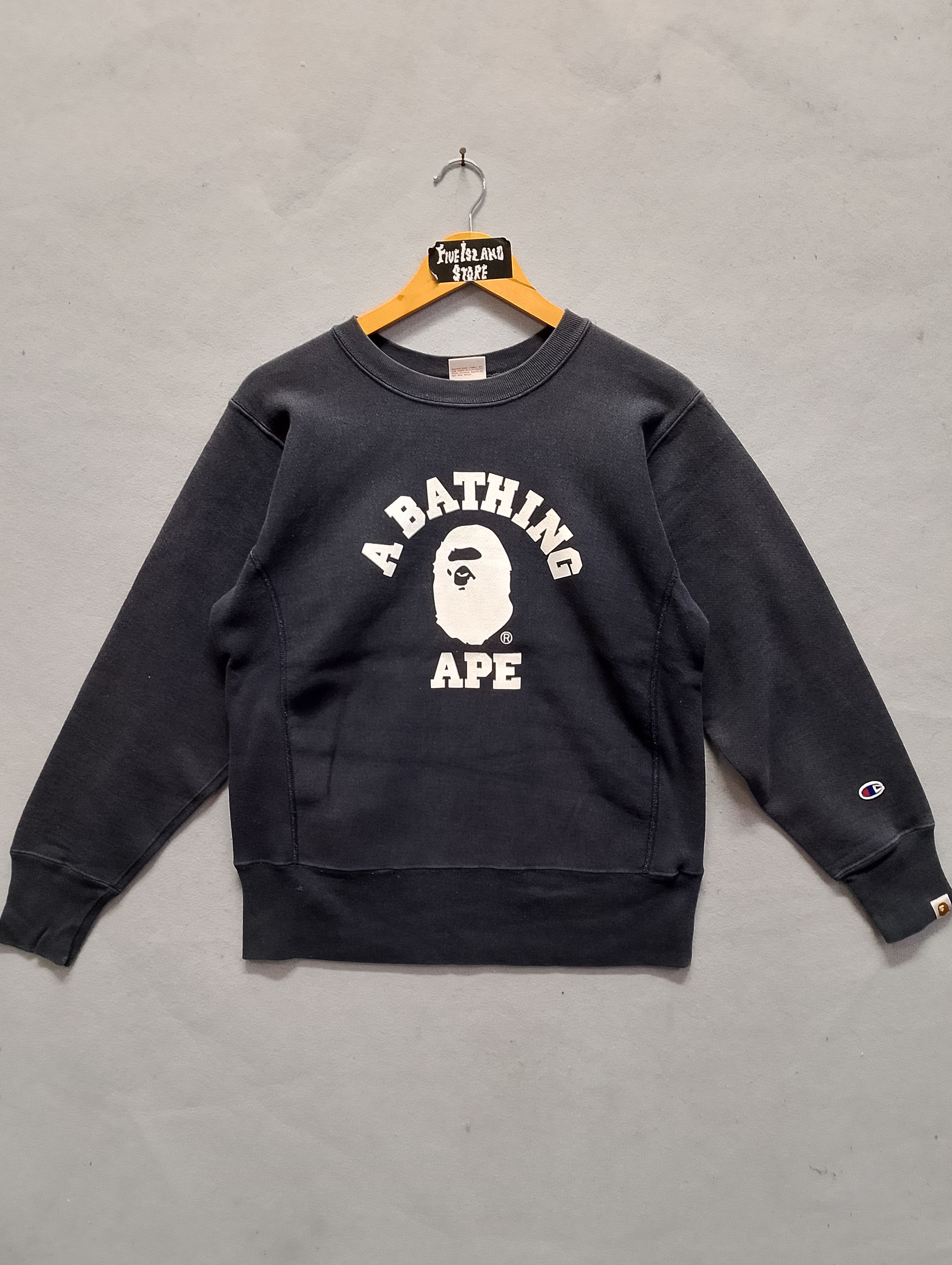 Bape × Champion Vintage A Bathing Ape x Champion Reverse Weave Sweatshirt Size US M / EU 48-50 / 2 - 1 Thumbnail
