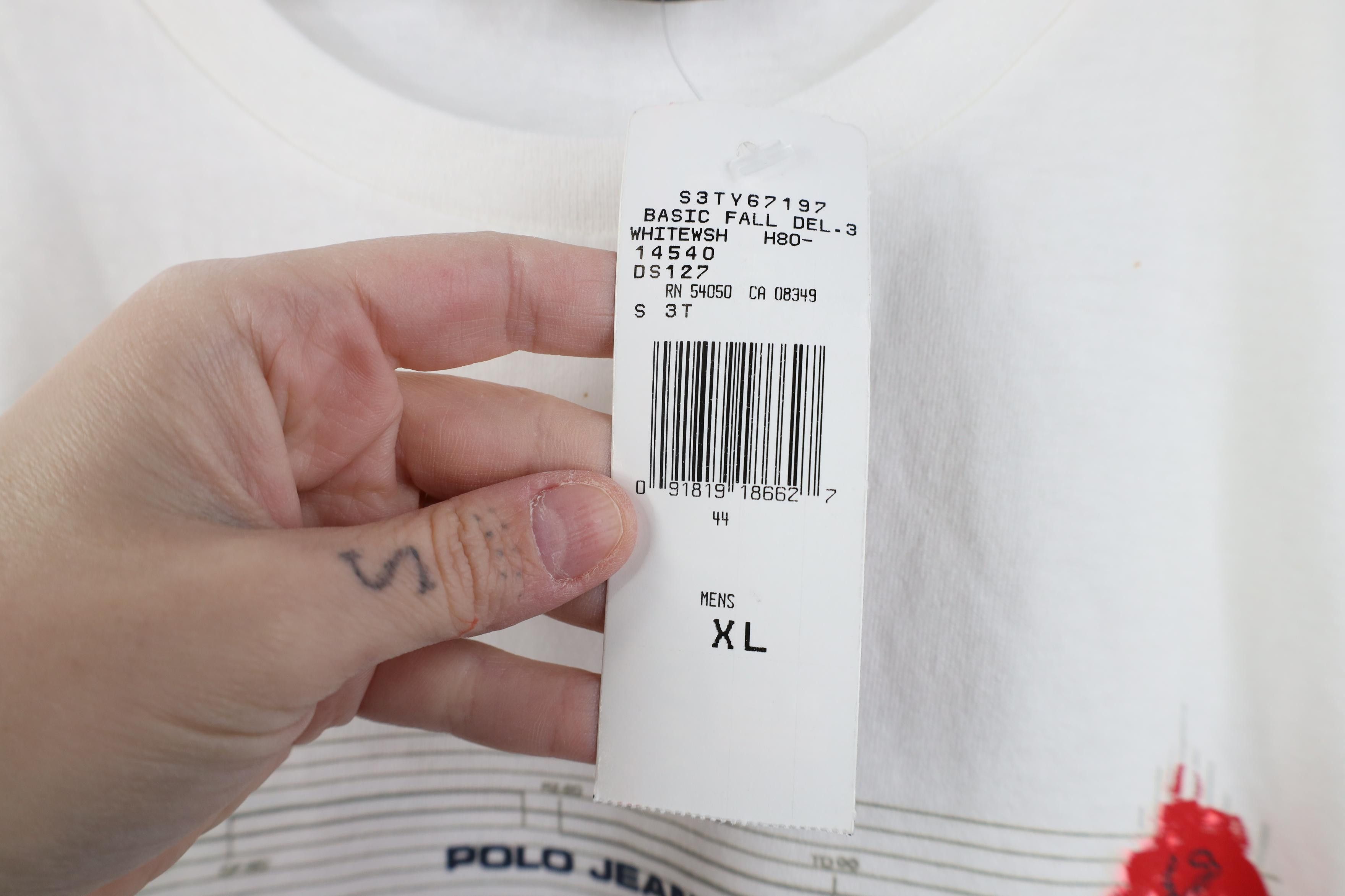Polo Ralph Lauren Deadstock Vintage 90s Y2K Ralph Lauren Football T-Shirt Size US XL / EU 56 / 4 - 8 Thumbnail