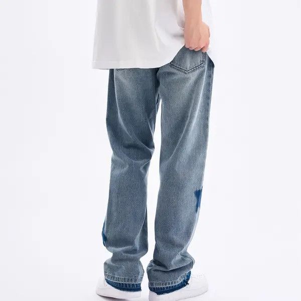 VIBE Blue STARS Distressed Jeans Size US 30 / EU 46 - 4 Thumbnail