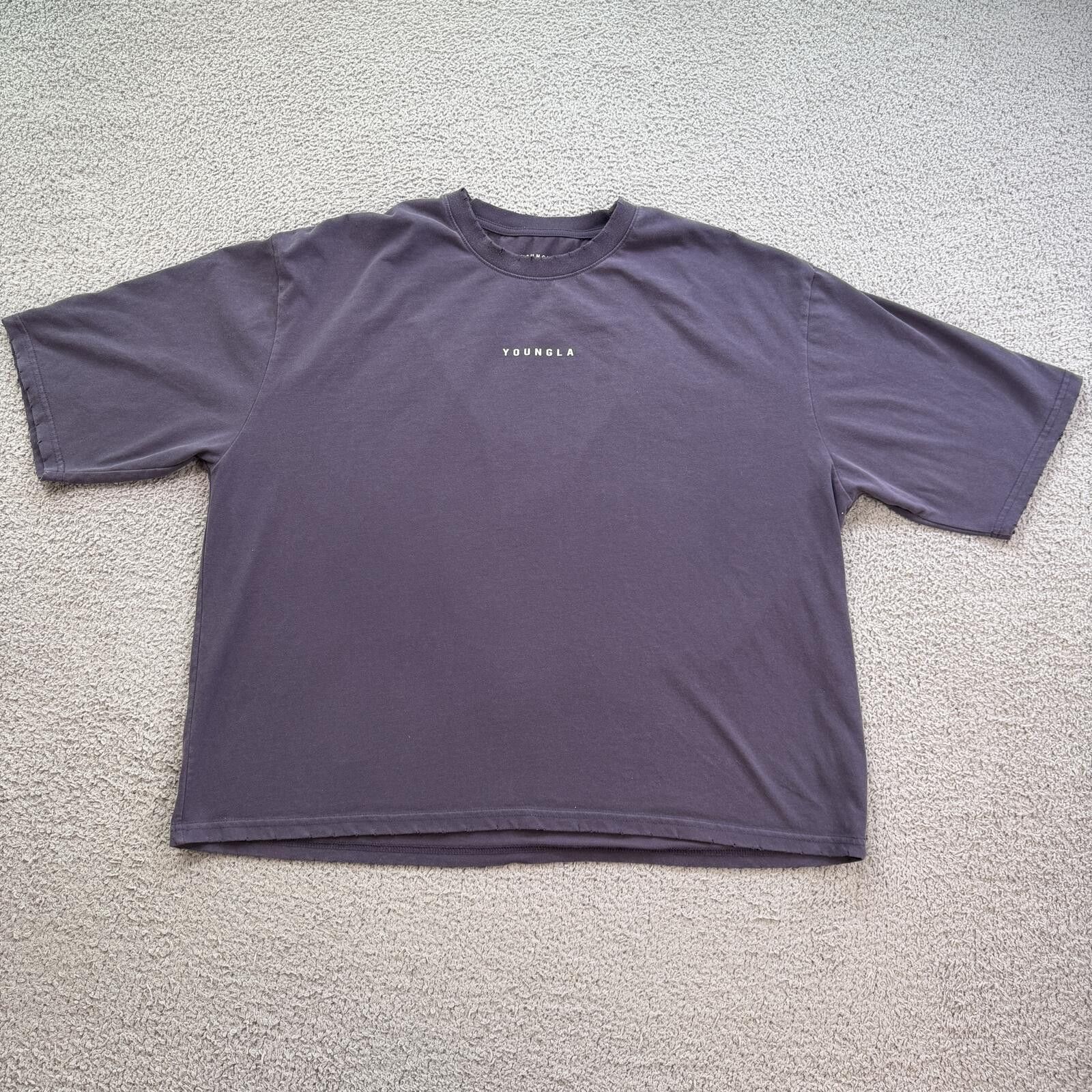 YoungLA YoungLA #4185 Chaos Tee T Shirt XL Purple Boxy Gym Pump Cove Size US XL / EU 56 / 4 - 1 Thumbnail