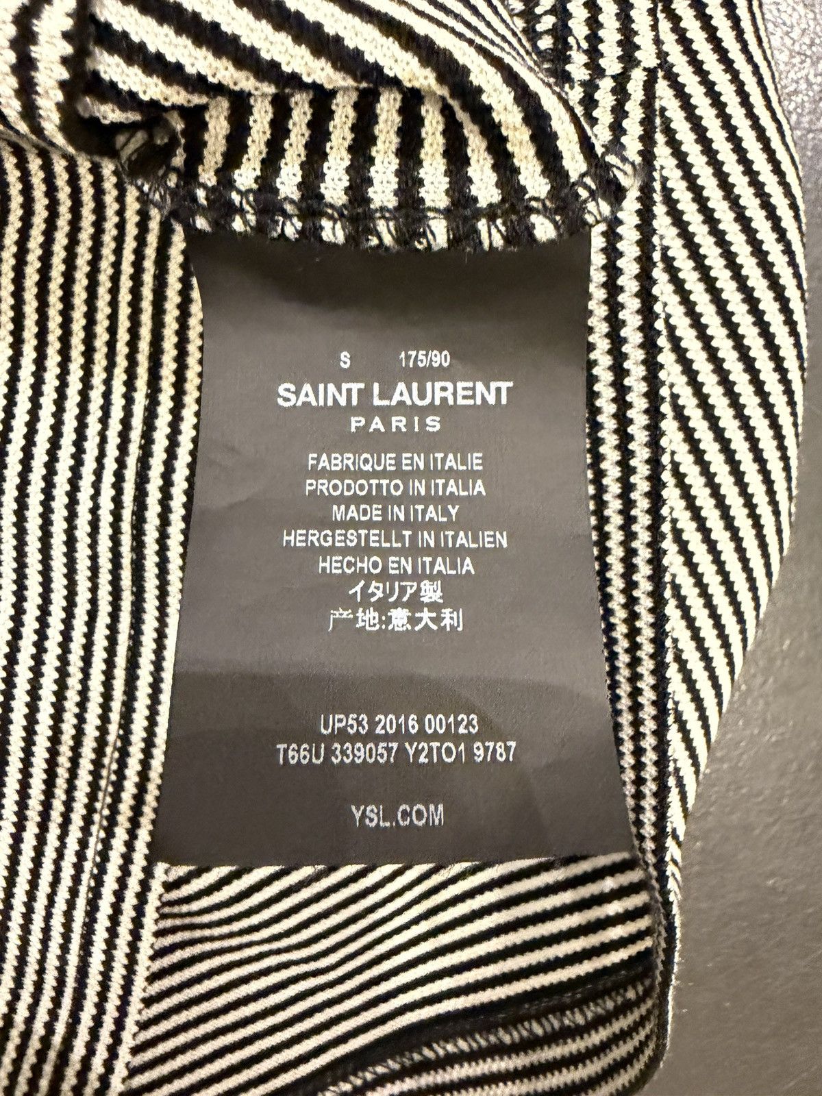 Yves Saint Laurent Saint Laurent Striped SS Shirt Size US S / EU 44-46 / 1 - 4 Thumbnail