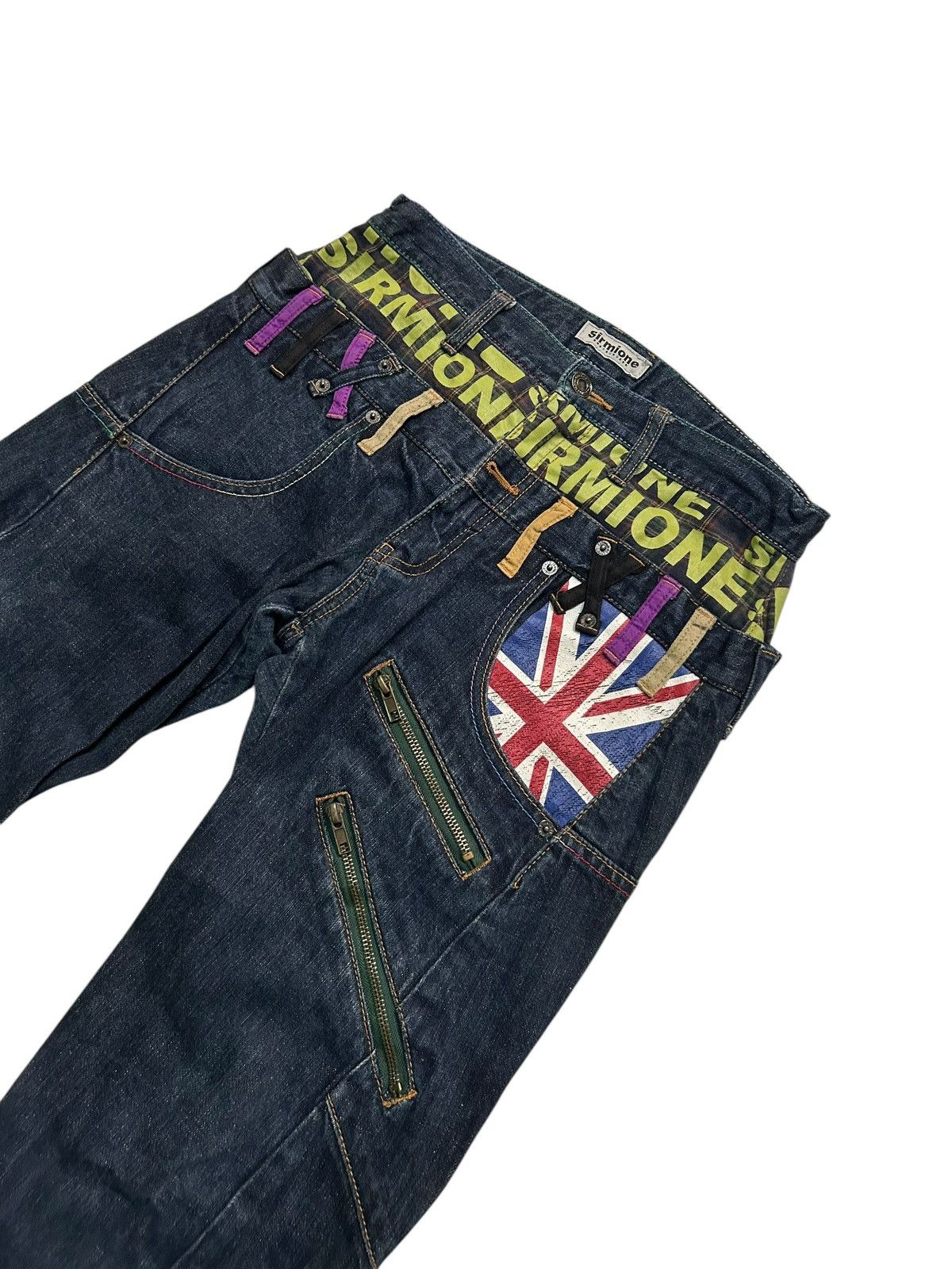 Japanese Brand × Kapital × Vintage Sirmione Double Waist Japanese Punk bondage Denim Jeans Size US 29 - 7 Thumbnail
