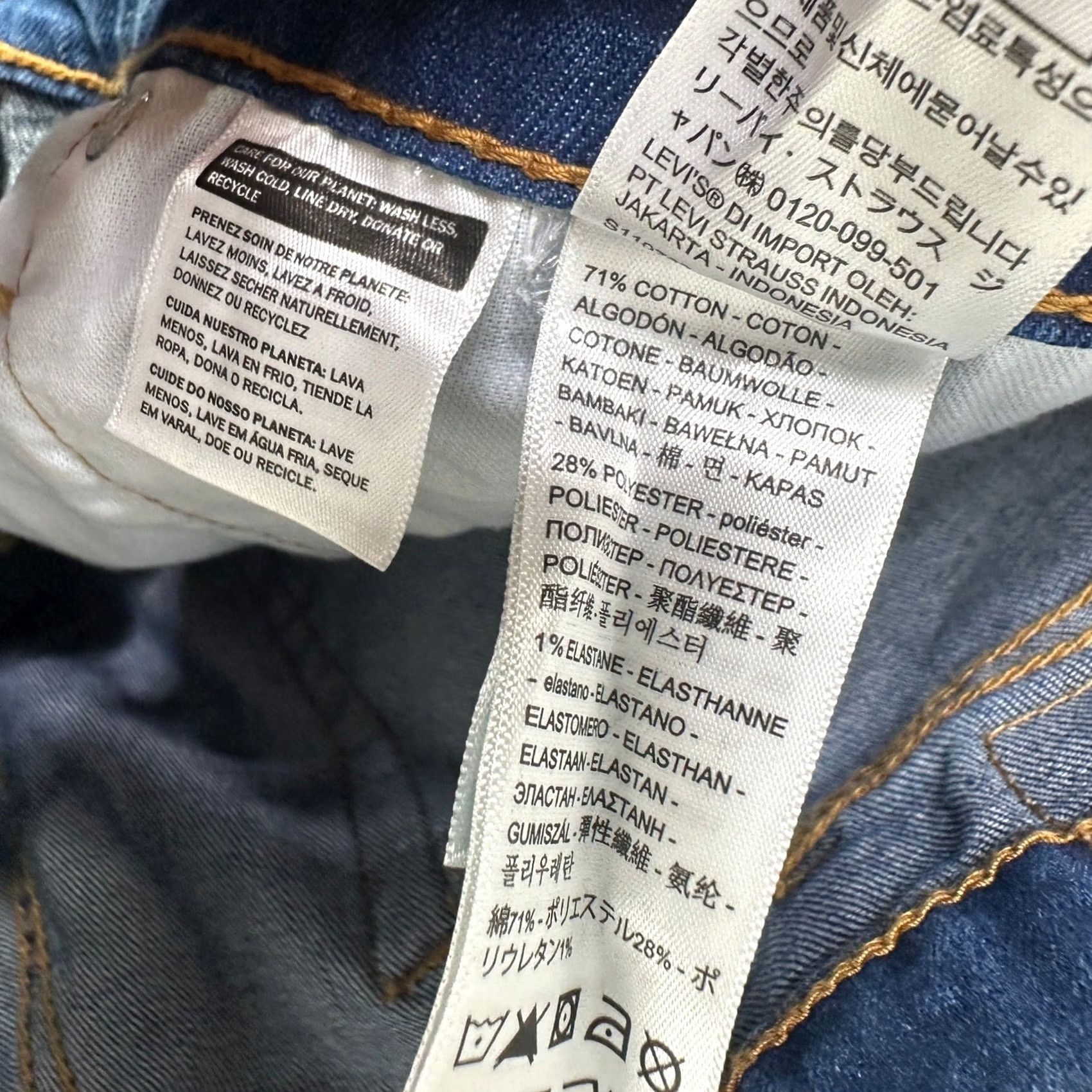Levi's Levi's 514 Jeans Men Straight Fit 38X30 Denim 5 Pockets Stretch Red Tab Blue/Black NEW Size US 38 / EU 54 - 4 Thumbnail