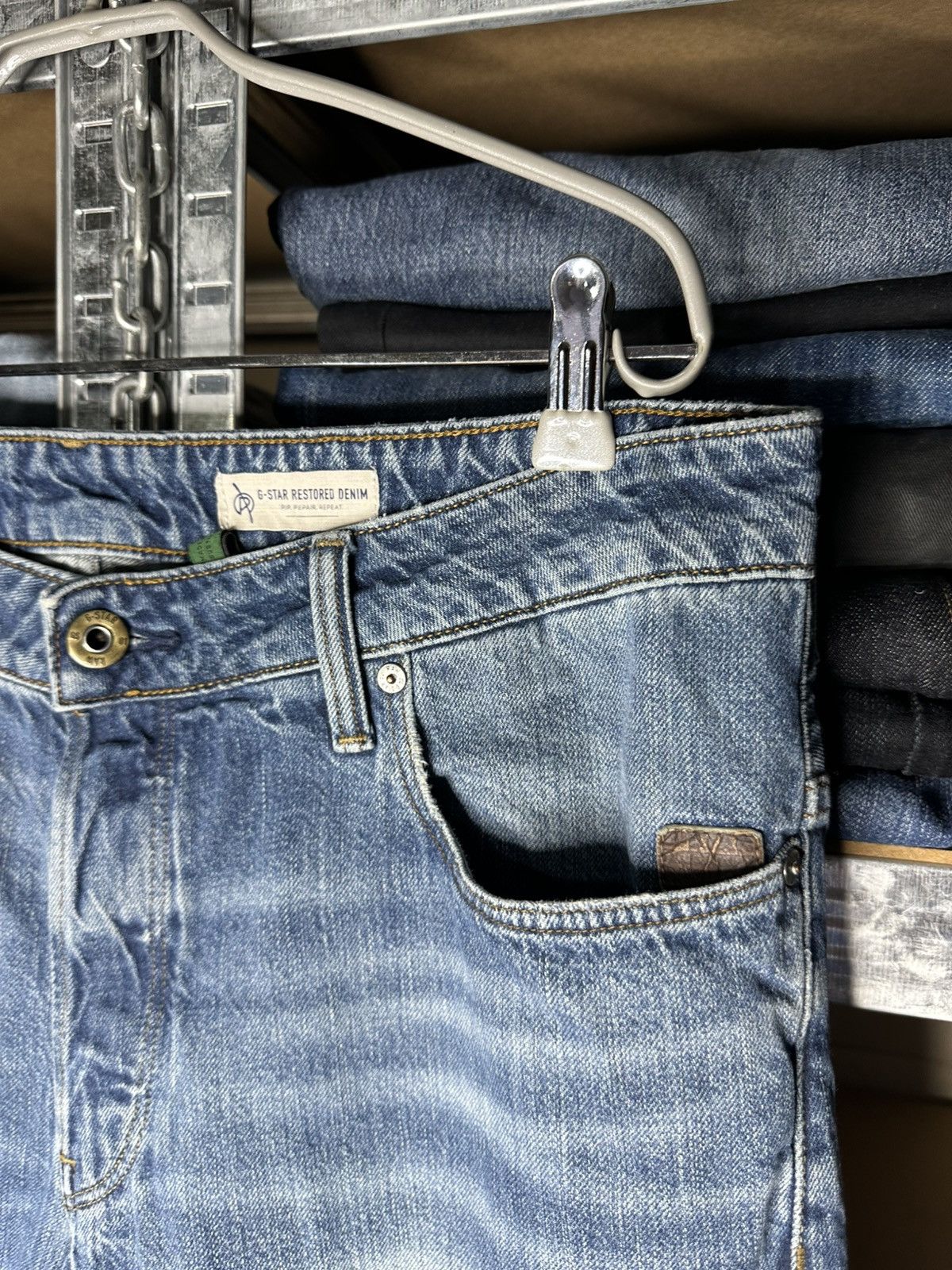 G-Star G-Star Raw Restored Denim Jeans Distressed Mens W34 L34 Size US 34 / EU 50 - 5 Thumbnail
