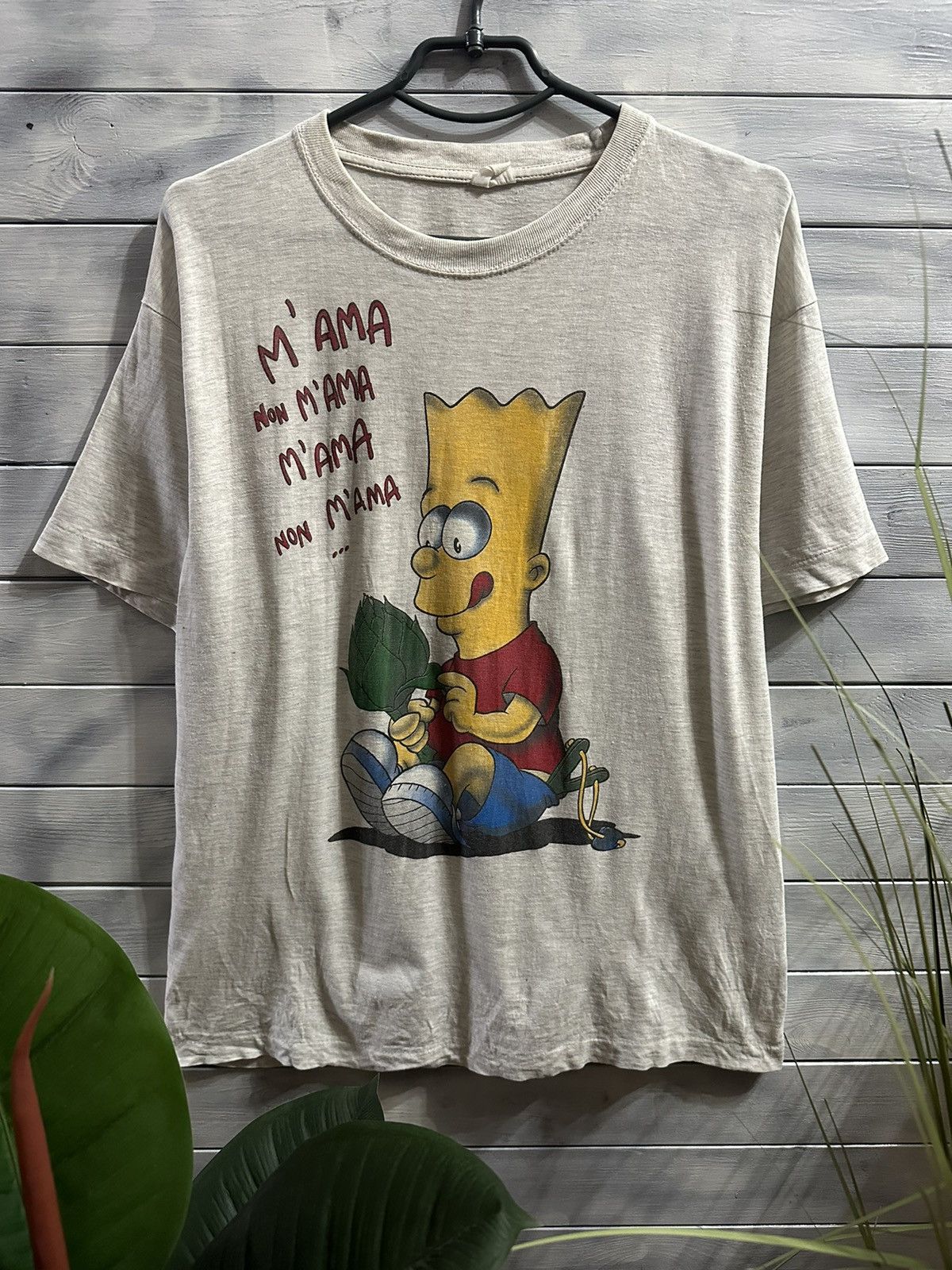 Vintage Vintage 90s Bootleg Bart Simpson Single Stitch T-Shirt Size US L / EU 52-54 / 3 - 1 Thumbnail