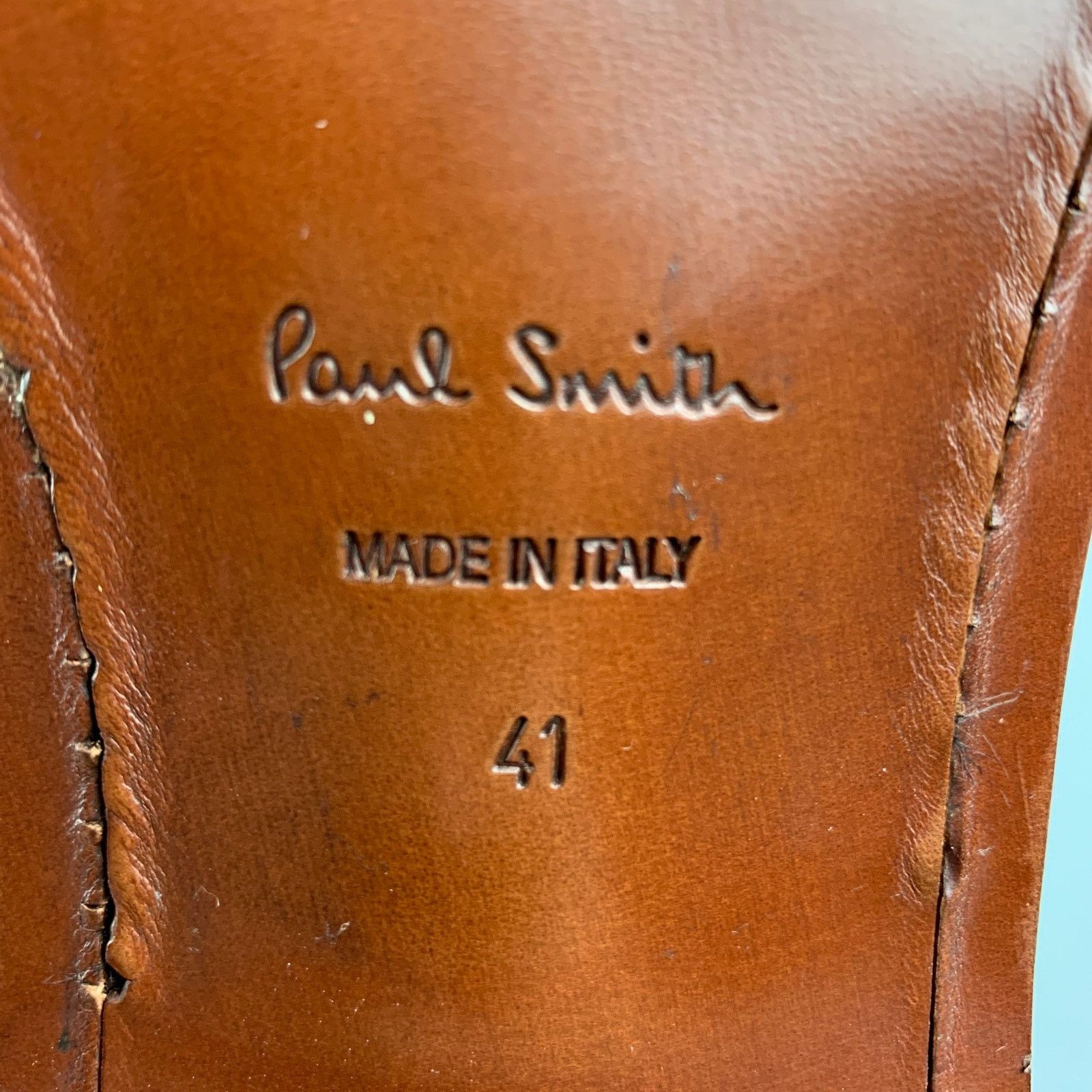 Paul Smith PAUL SMITH BSrick Perforated Leather Wingtip Lace Up Shoes Size US 8 / EU 41 - 7 Thumbnail