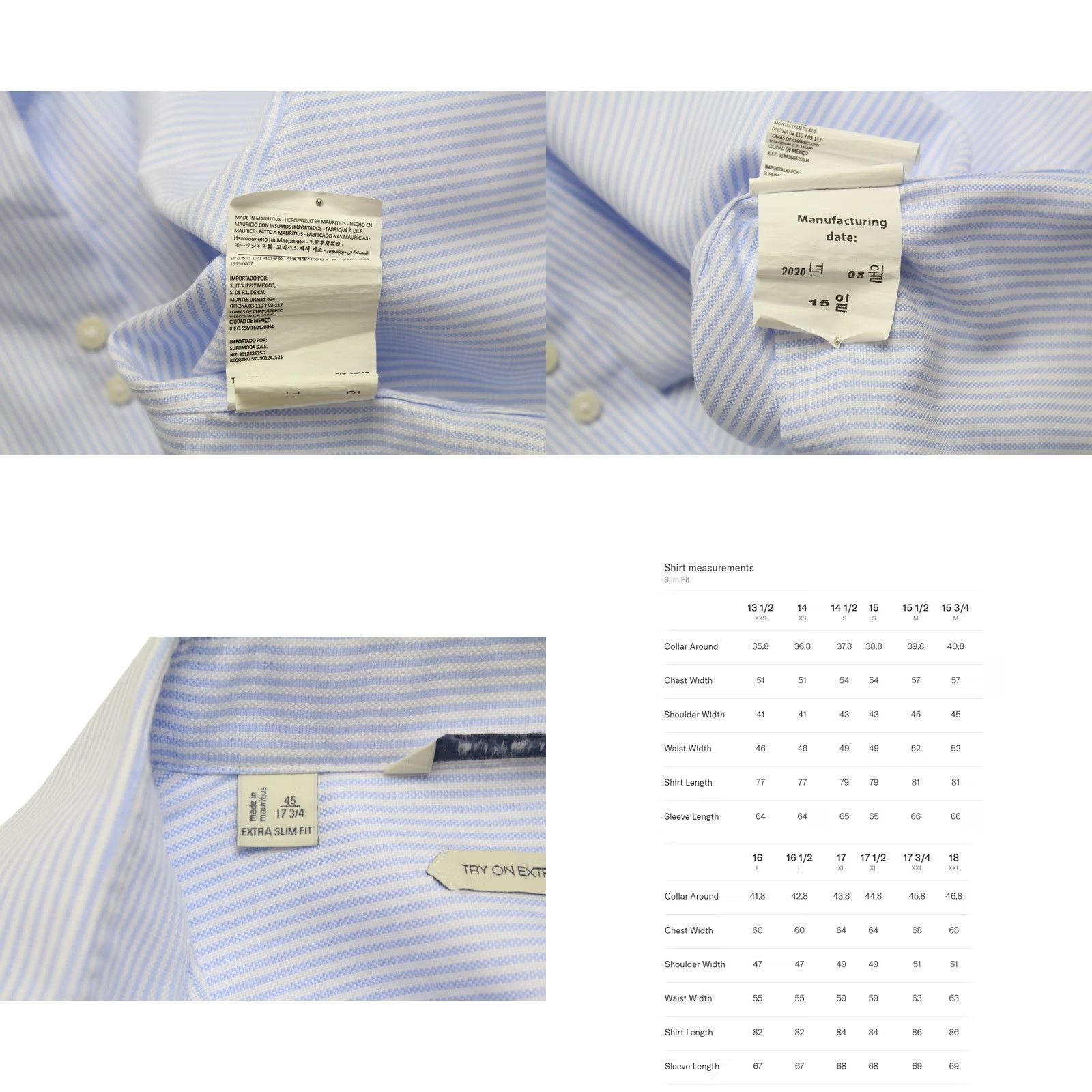 Suitsupply Suitsupply Try On Extra Slim Fit Formal Shirt 45 / 17 3/4 Pinstripe White Bush Mens Shirt Size 48R - 8 Thumbnail