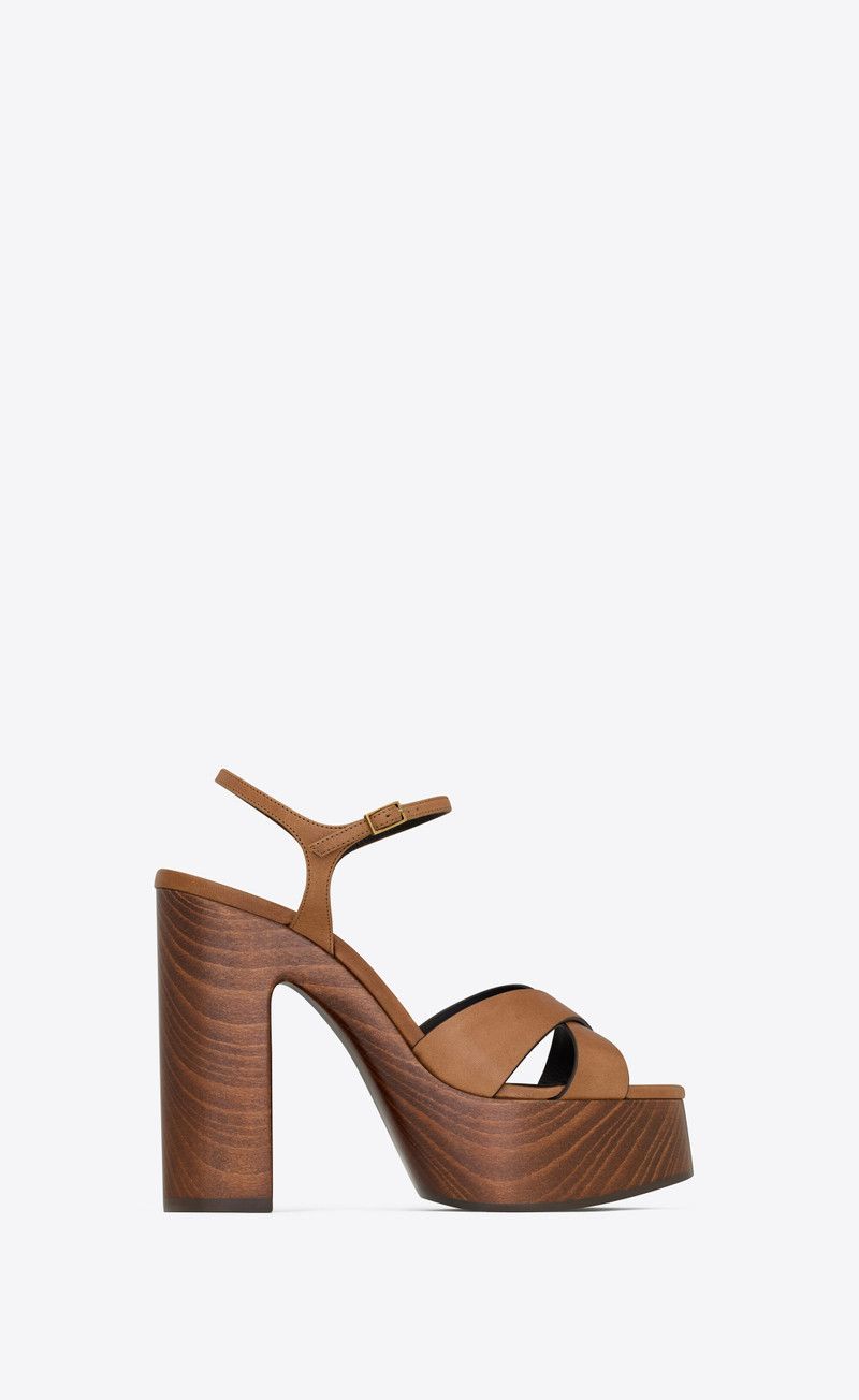 o1bcso1str0226 Bianca Platform Sandals in Caramel Brown