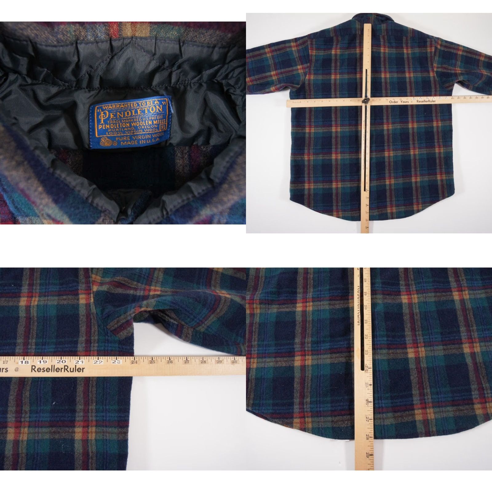 Pendleton Vintage Pendleton Men's XL Flannel Shirt Wool Plaid Check 60s 70s Casual Outdoor Size US XL / EU 56 / 4 - 8 Thumbnail