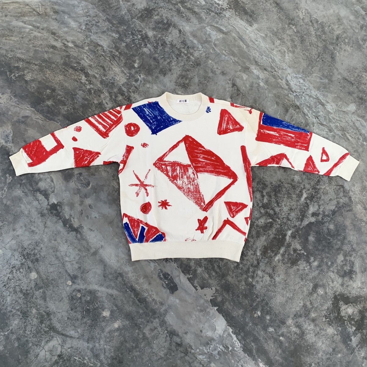 Issey Miyake Vintage Issey Miyake Paint Design Sweatshirt Size US M / EU 48-50 / 2 - 2 Thumbnail