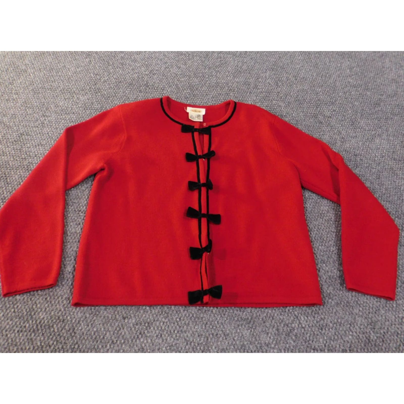 Talbots Talbots Sweater Medium red womens cardigan wool button knit business casual Size M / US 6-8 / IT 42-44 - 4 Thumbnail