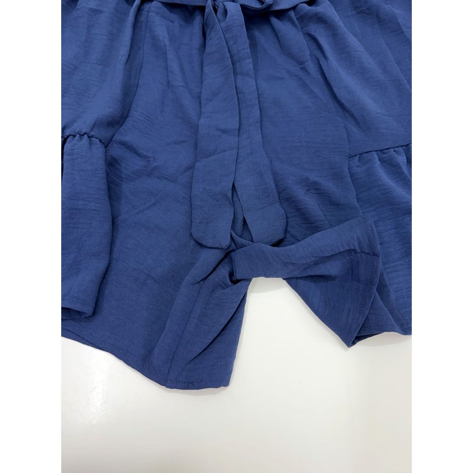 Vintage Hey Moments Womens Shorts XL Blue Ruffled Shorts NWT You Style Paperbag Summer Casual Size 40" / US 18 - 3 Thumbnail