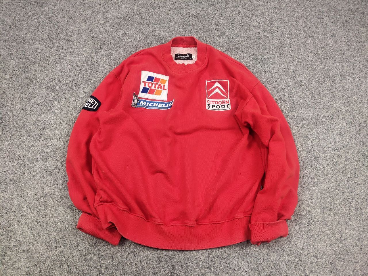 Vintage Vintage 90's Citroen Sport Total Team racing red Sweatshirt Size US S / EU 44-46 / 1 - 2 Thumbnail
