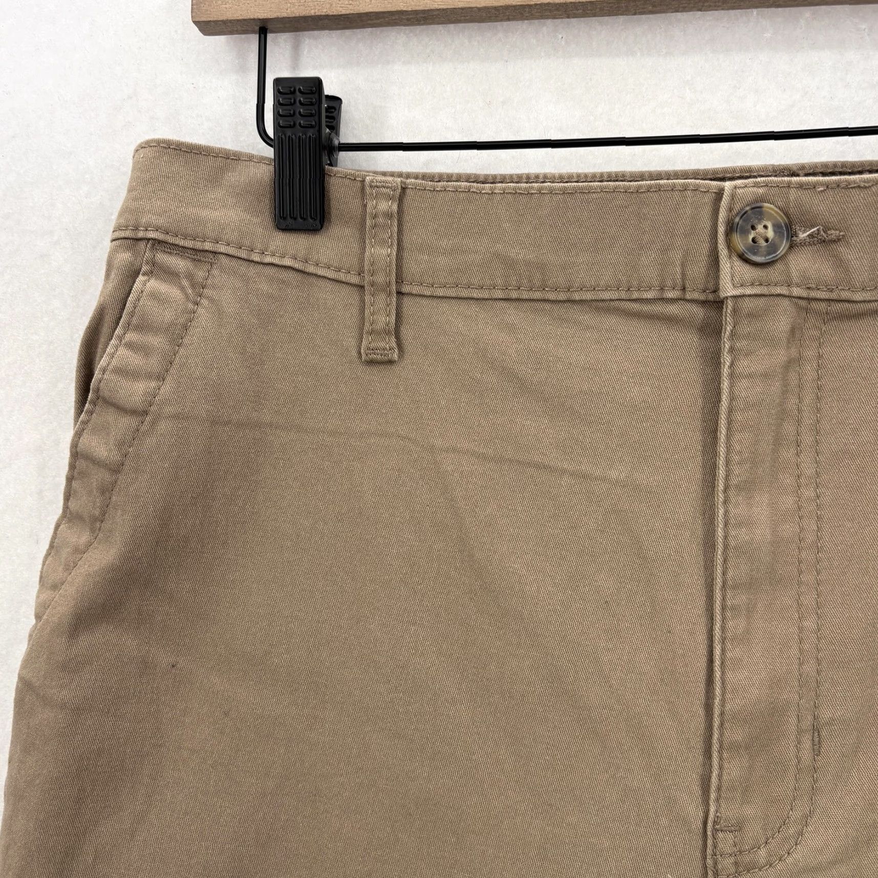 Vintage G.H. Bass & Co Pants Womens 12 Brown Chino Twill Elastic Waist Stretch NWT Size 34" / US 12 / IT 48 - 3 Thumbnail