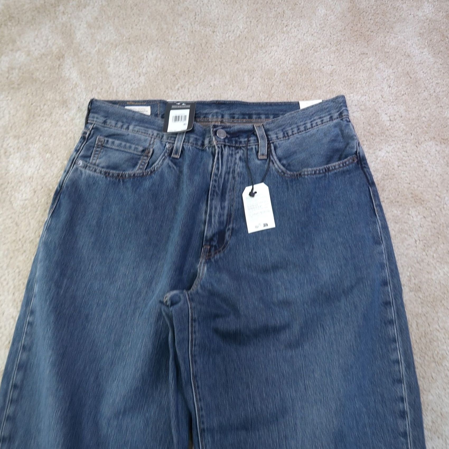 Levi's Levi's Premium 578 Baggy Jeans Men's 34x32 New Blue Denim Slim? Relaxed Fit 5-Pocket Logo Zip Levi's 500 Series Vintage 90s Theme Men Size US 34 / EU 50 - 2 Thumbnail