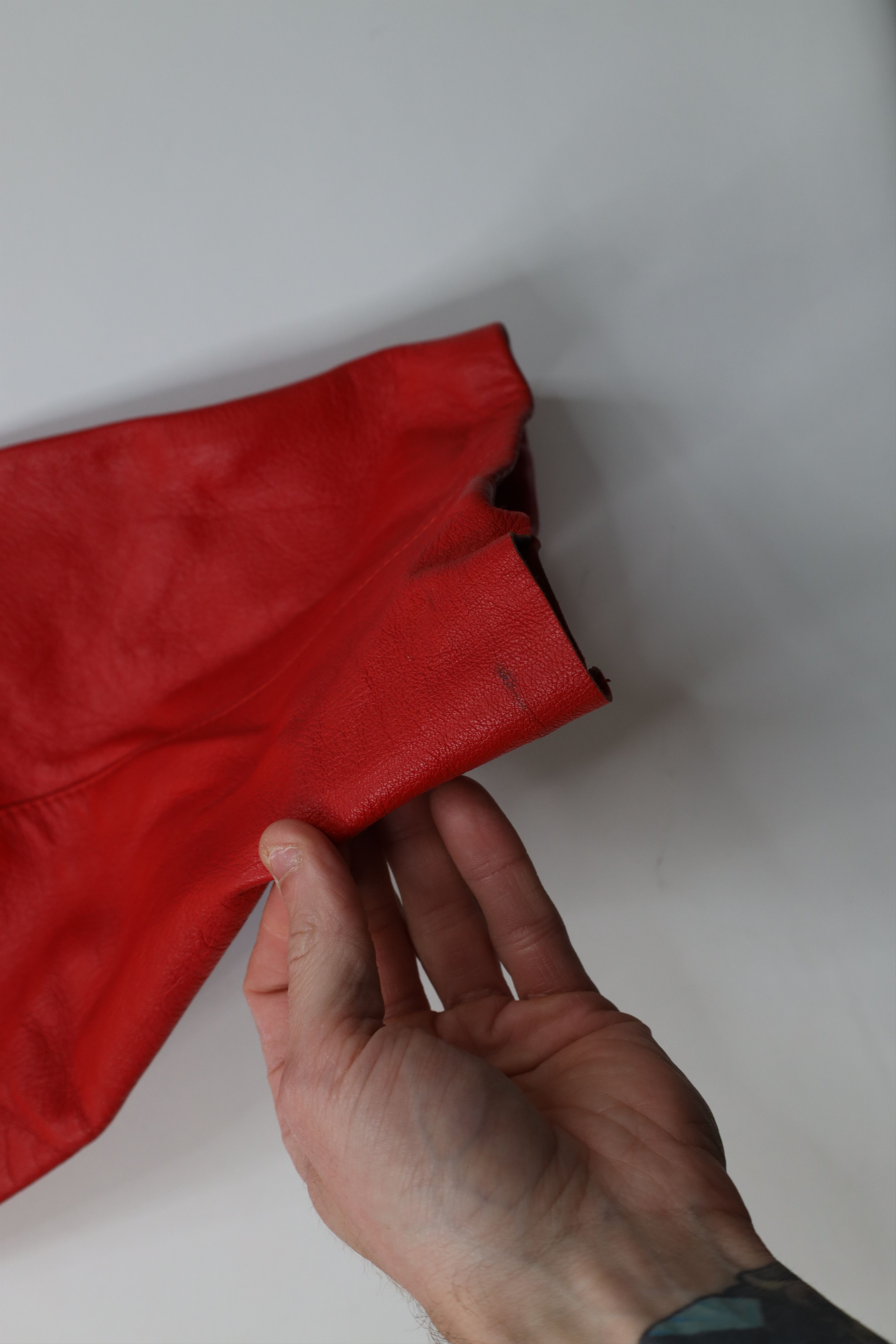 Vintage Vintage 90s Streetwear Eddie Murphy Soft Leather Pants Red Size 38" / US 16 / IT 52 - 12 Thumbnail