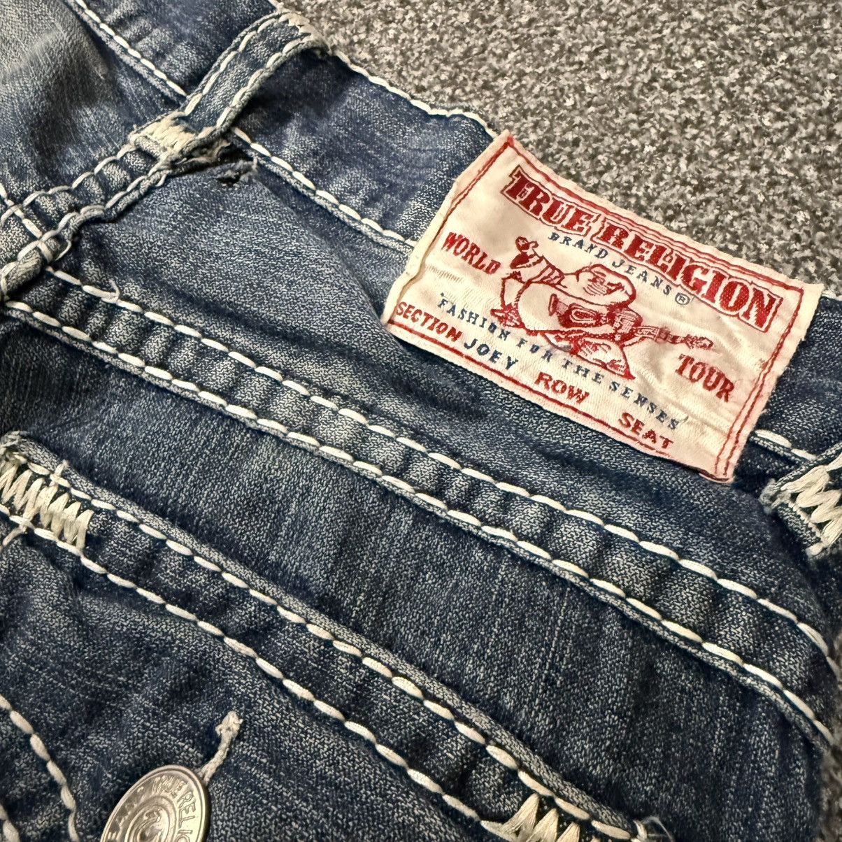 Hysteric Glamour Vintage Y2K True Religion Joey Whisker Distressed Denim Size US 32 / EU 48 - 9 Thumbnail