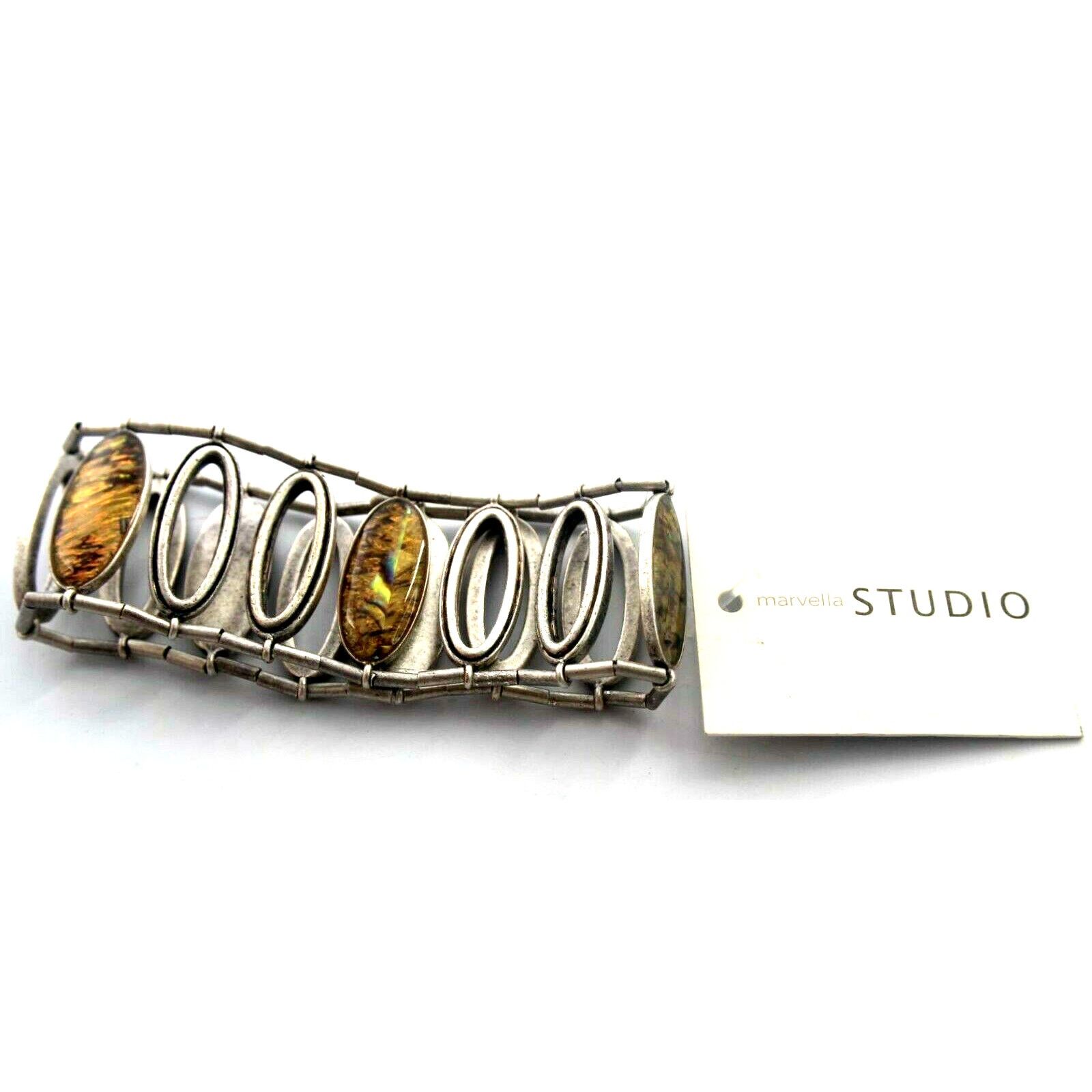 Other Marvella Studio Abalone Shell Stretch Bracelet • Silver Tone Size ONE SIZE - 1 Thumbnail