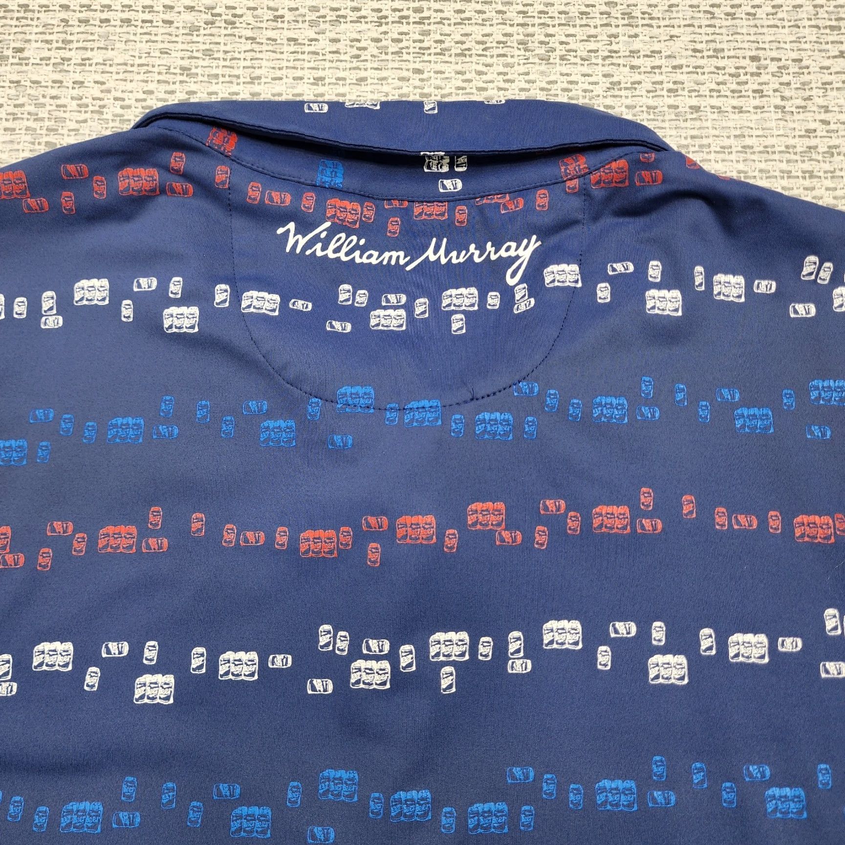 Vintage William Murray Polo Shirt Mens XL Golf Cocktails Food Print Performance Size US XL / EU 56 / 4 - 5 Thumbnail