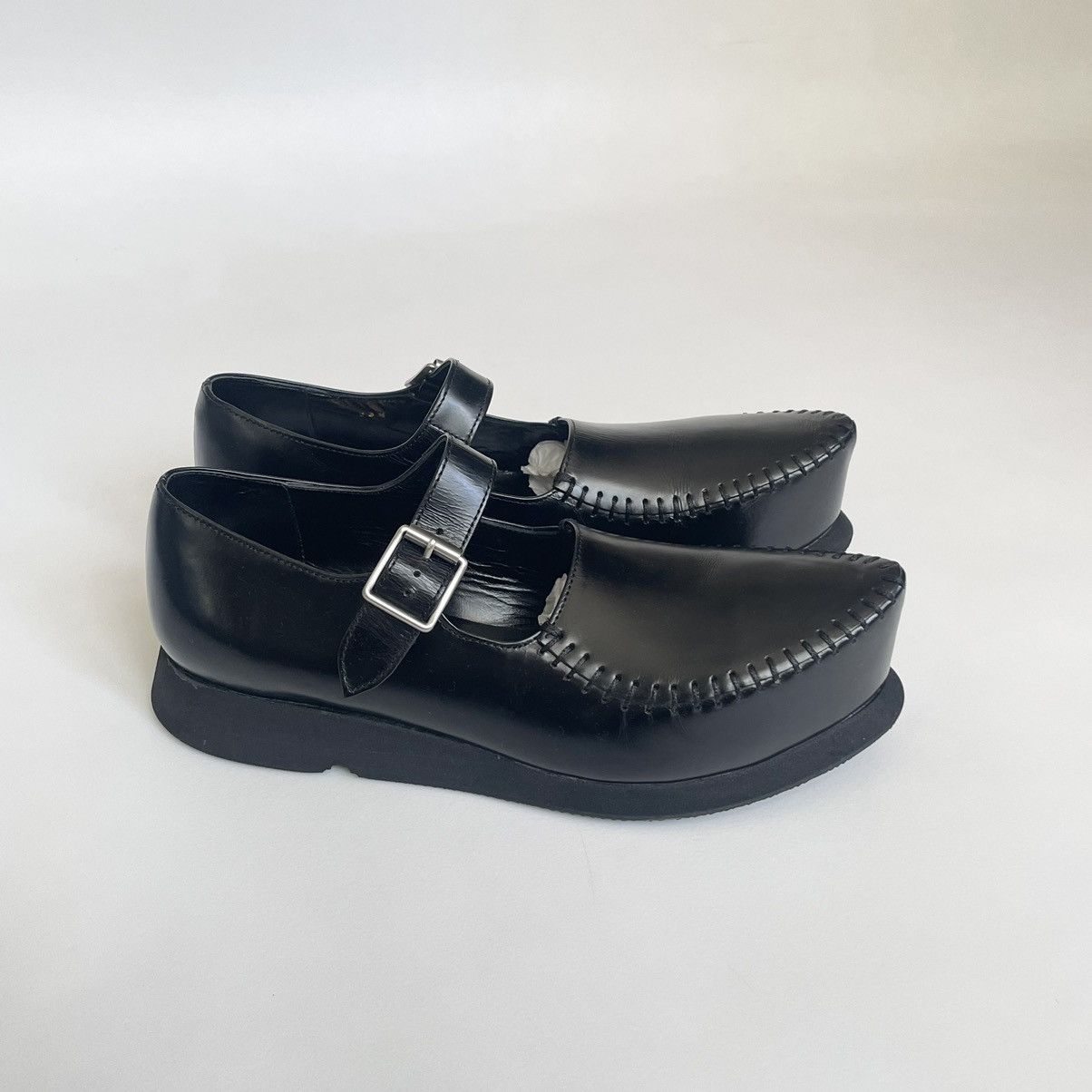 Comme des Garcons ‘Mary Jane’ Buckle Black Creepers Size US 8 / IT 38 - 1 Thumbnail