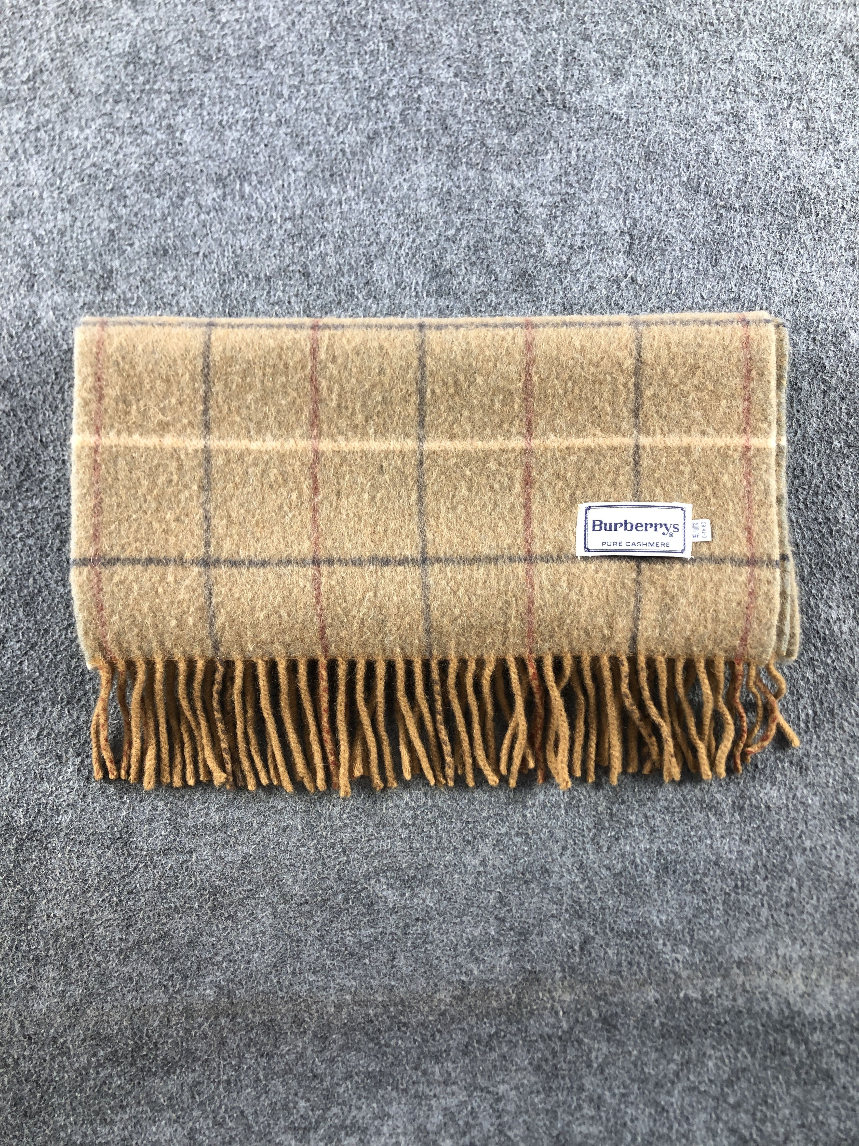 Burberry Burberry Pure Cashmere Scarf / Muffler / Neckwear P802 Size ONE SIZE - 5 Thumbnail