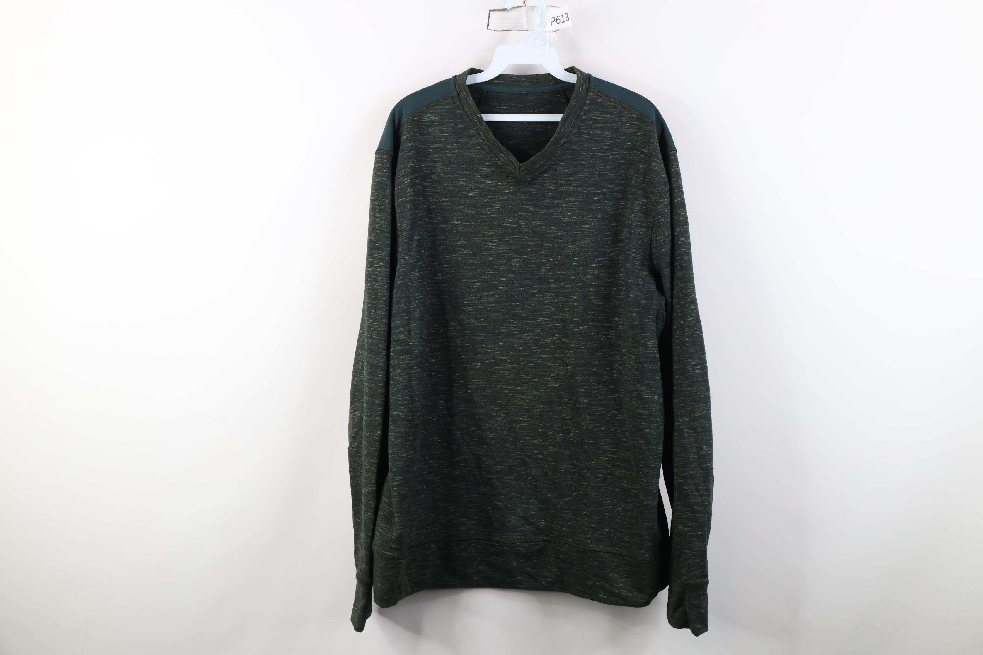 Lululemon Lululemon French Terry V-Neck Sweater Sweatshirt Marled Size US XL / EU 56 / 4 - 1 Thumbnail