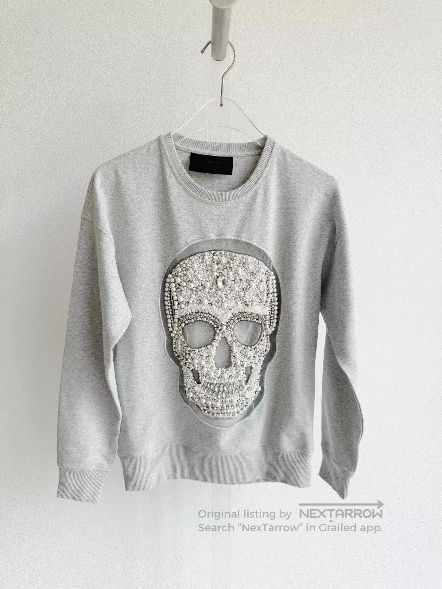 Philipp Plein Philipp Plein Skull Rhinestone Pearl Crewneck Sweatshirt. Size S / US 4 / IT 40 - 3 Thumbnail