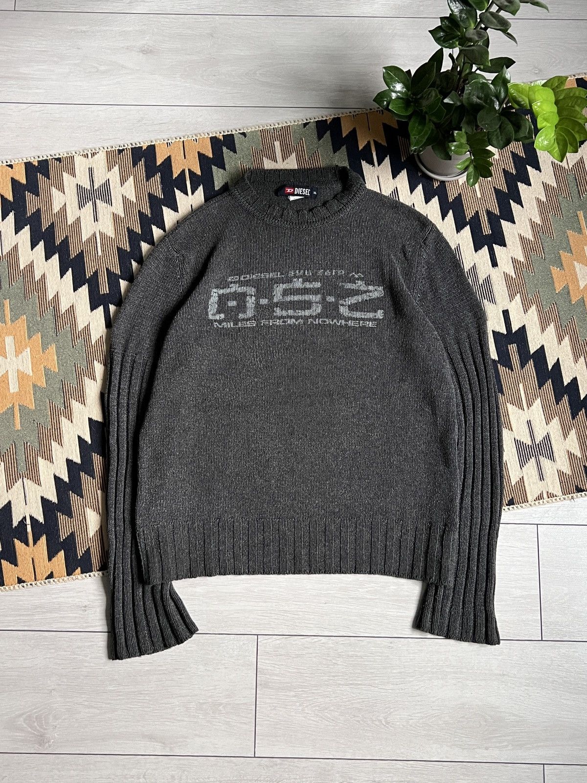 Diesel Vintage Diesel Y2K Avand Garde Knit Sweater Size US XL / EU 56 / 4 - 2 Thumbnail