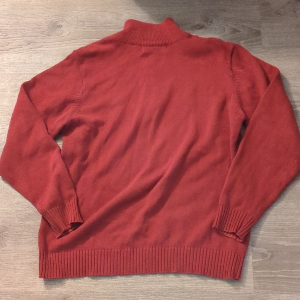 Oscar De La Renta Oscar De La Renta Burnt Orange 1/4 Zip Sweater Size Large Size US L / EU 52-54 / 3 - 5 Thumbnail