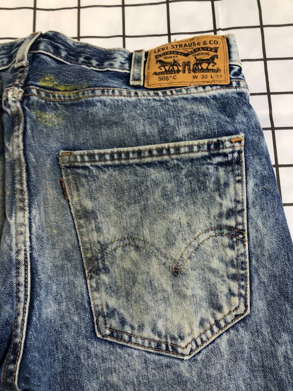 Levi's Vintage 90s Orange Tab Levi’s Jeans 505 Blue Distressed Size US 32 / EU 48 - 20 Thumbnail